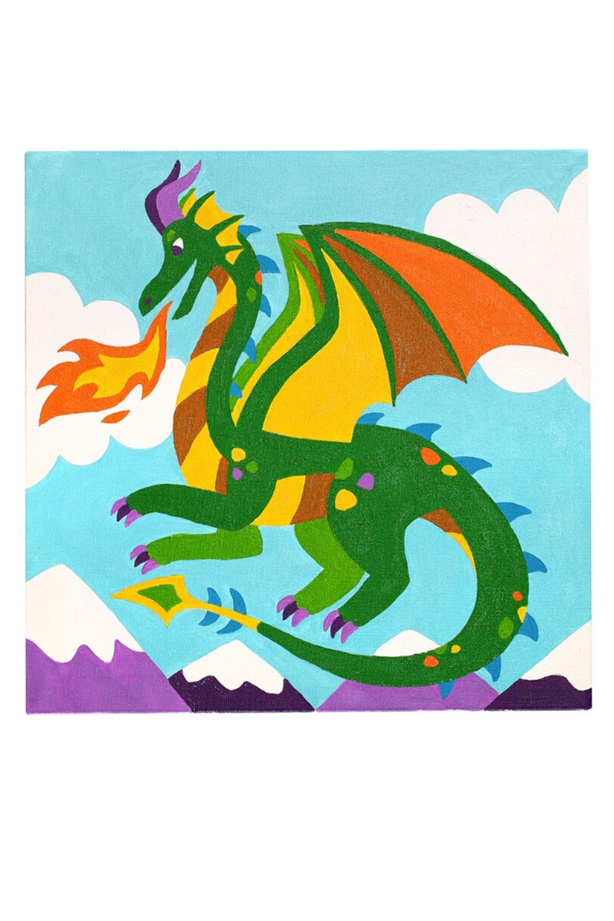 Ooly Colorific Canvas Sayılarla Boyama - Fantastic Dragon Çok Renkli