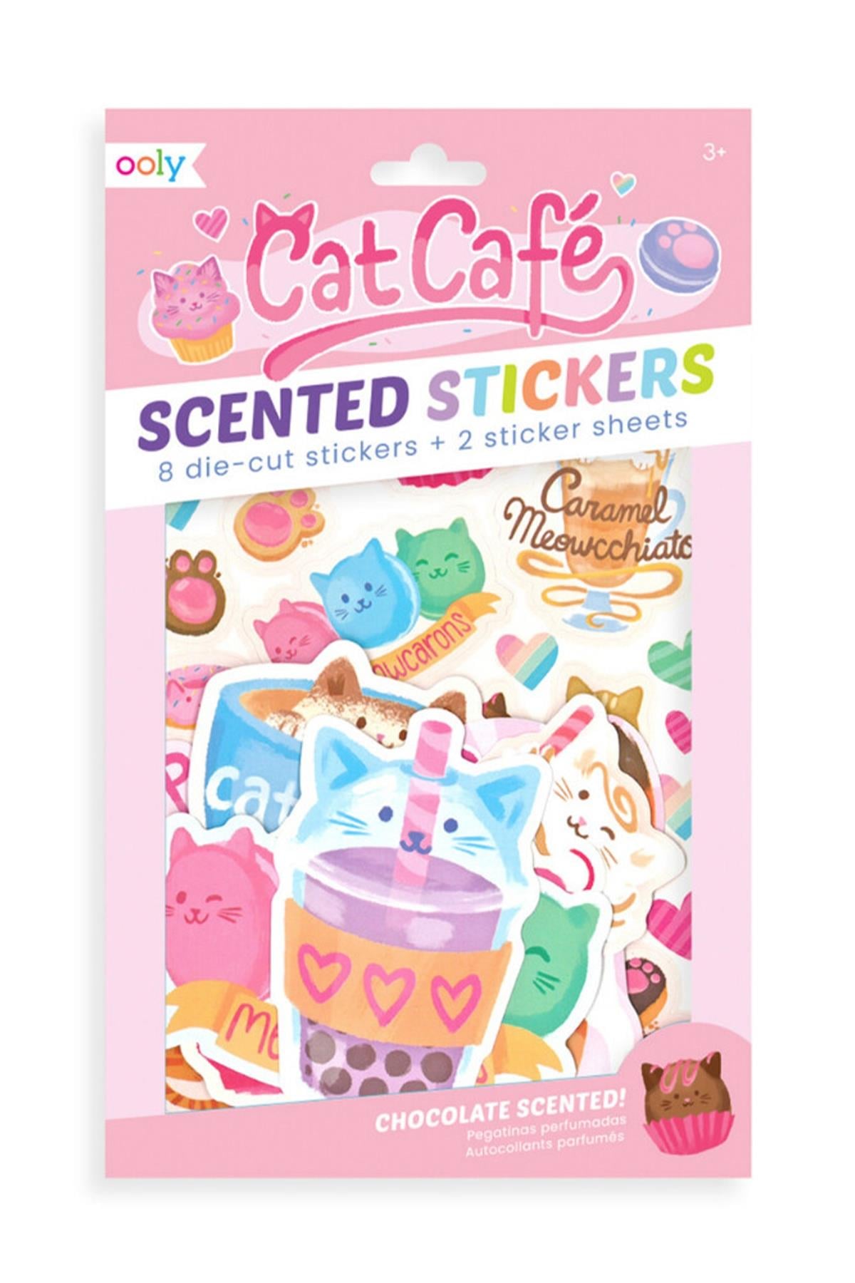 Ooly Kokulu Sticker Seti - Cat Cafe Çok Renkli