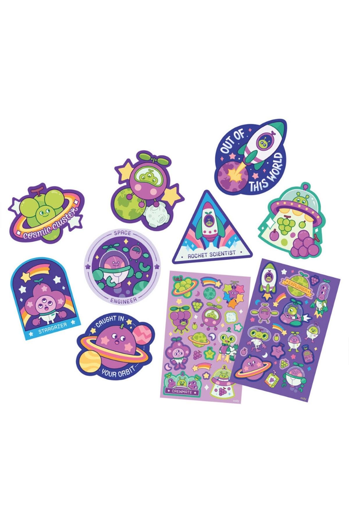 Ooly Kokulu Sticker Seti - Galaxy Grape Çok Renkli