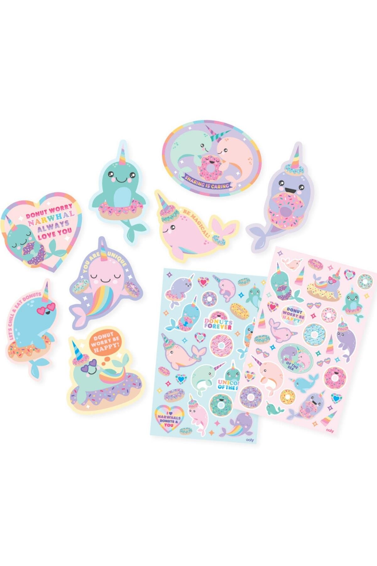 Ooly Kokulu Sticker Seti - Nom Nom Narwhals Çok Renkli