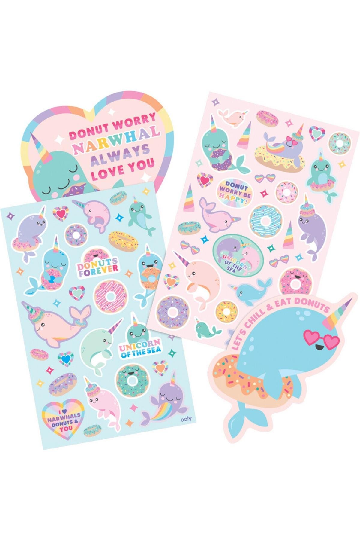Ooly Kokulu Sticker Seti - Nom Nom Narwhals Çok Renkli