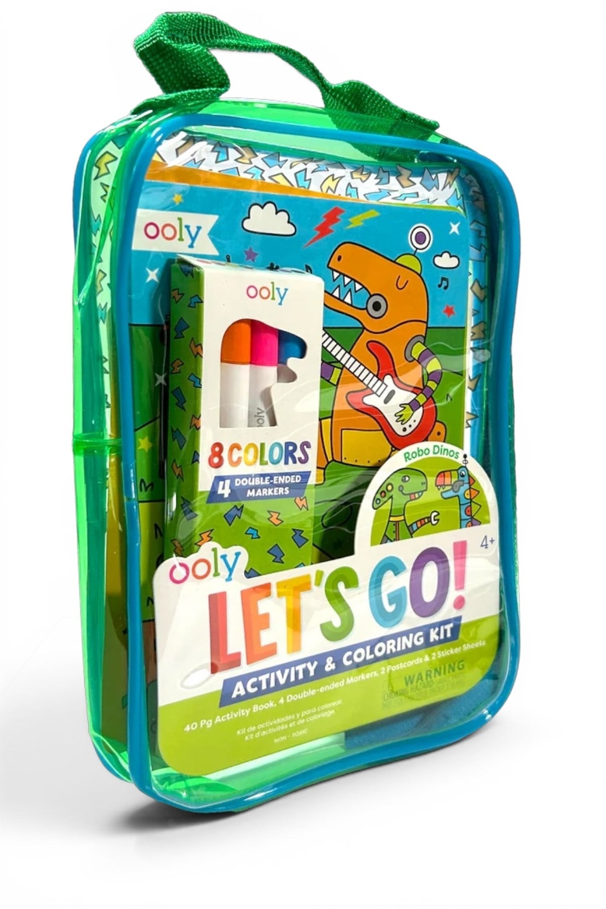 Ooly Let's Go! Taşınabilir Aktivite Boyama Seti - Robo Dinos Çok Renkli