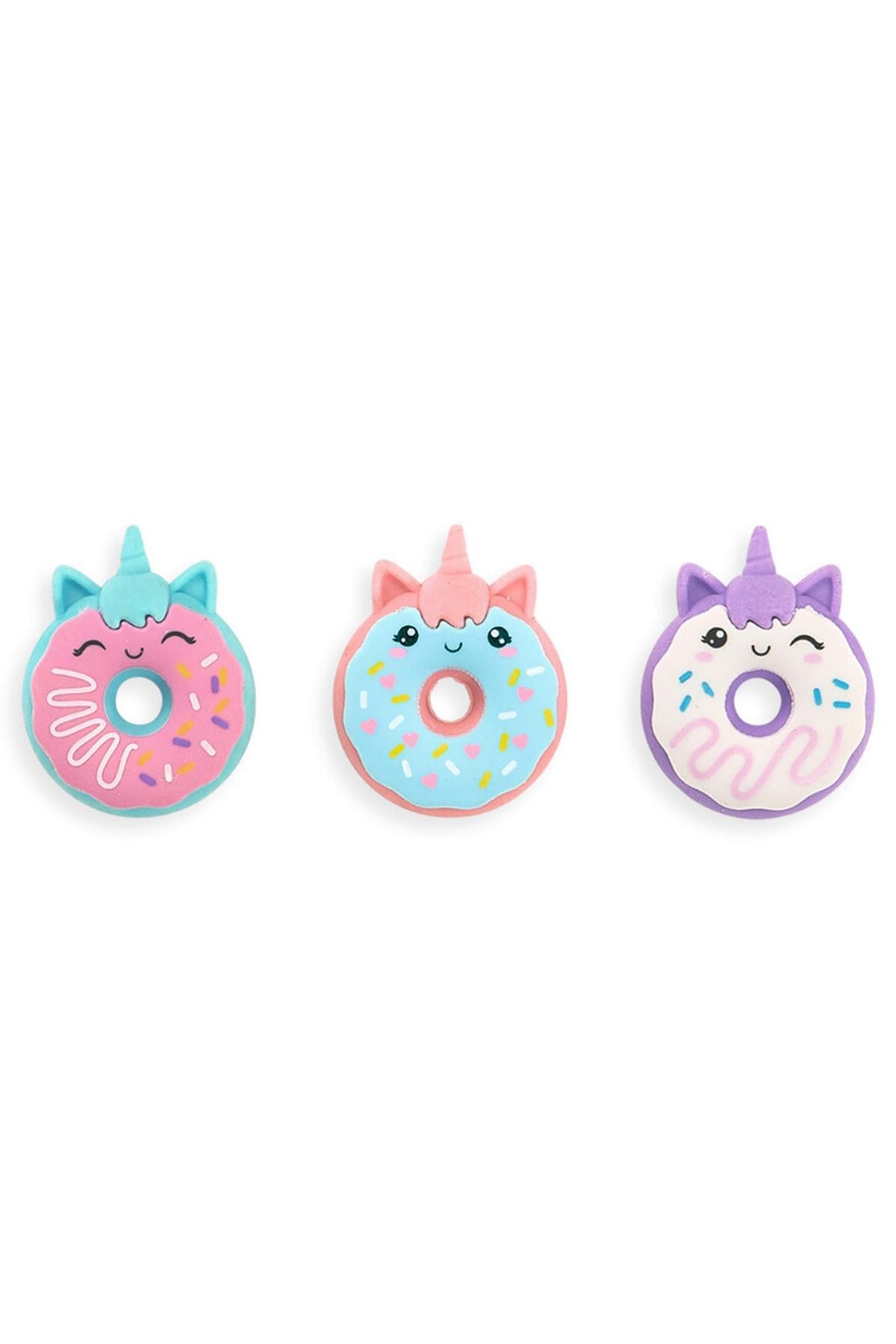 Ooly Magic Bakery Unicorn Donuts 3’lü Kokulu Silgi Seti Çok Renkli