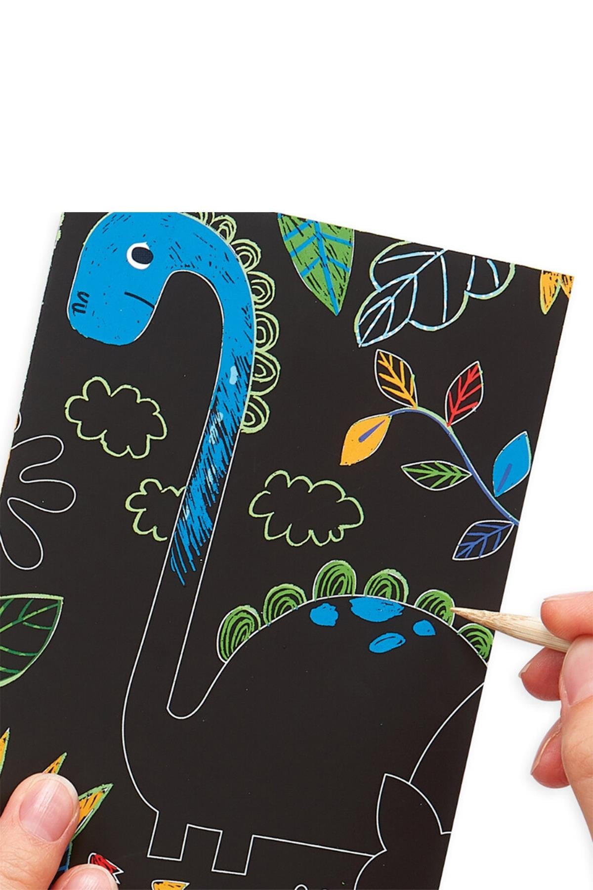 Ooly Mini Scratch & Scribble - Dino Days Çok Renkli