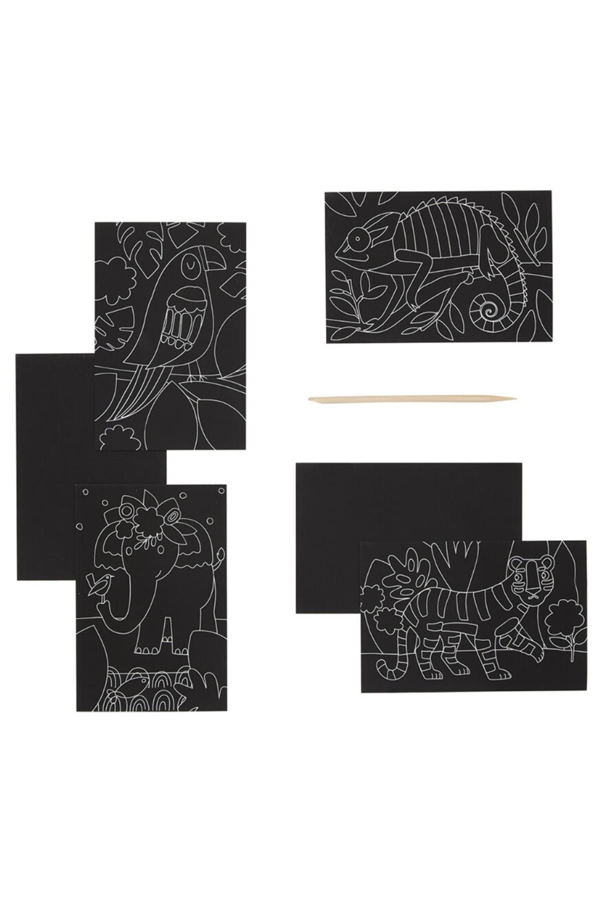 Ooly Mini Scratch & Scribble - Jungle Fun Çok Renkli