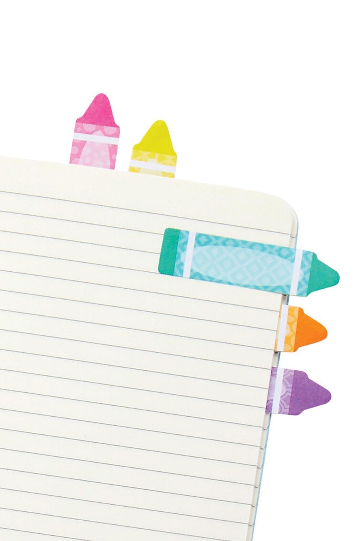 Ooly Note Pals Yapışkanlı Etiket Seti - Rainbow Crayons Çok Renkli