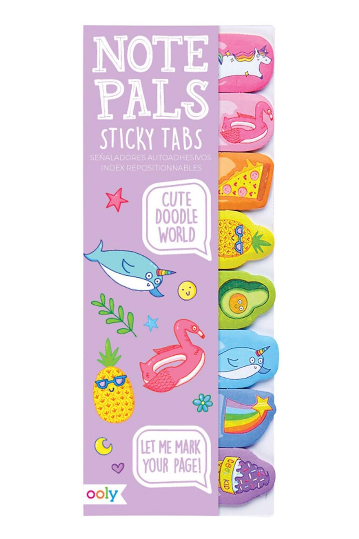 Ooly Note Pals Yapışkanlı Etiket Seti - Cute Doodle World Çok Renkli