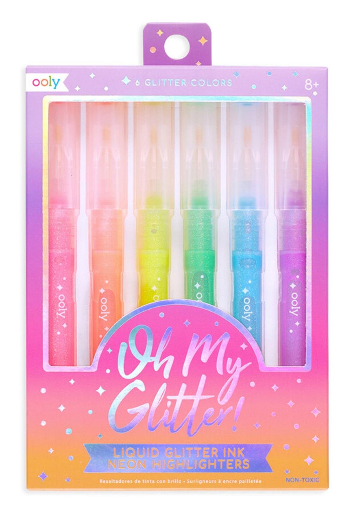 Ooly Oh My Glitter Neon 6’lı Highlighter Çok Renkli