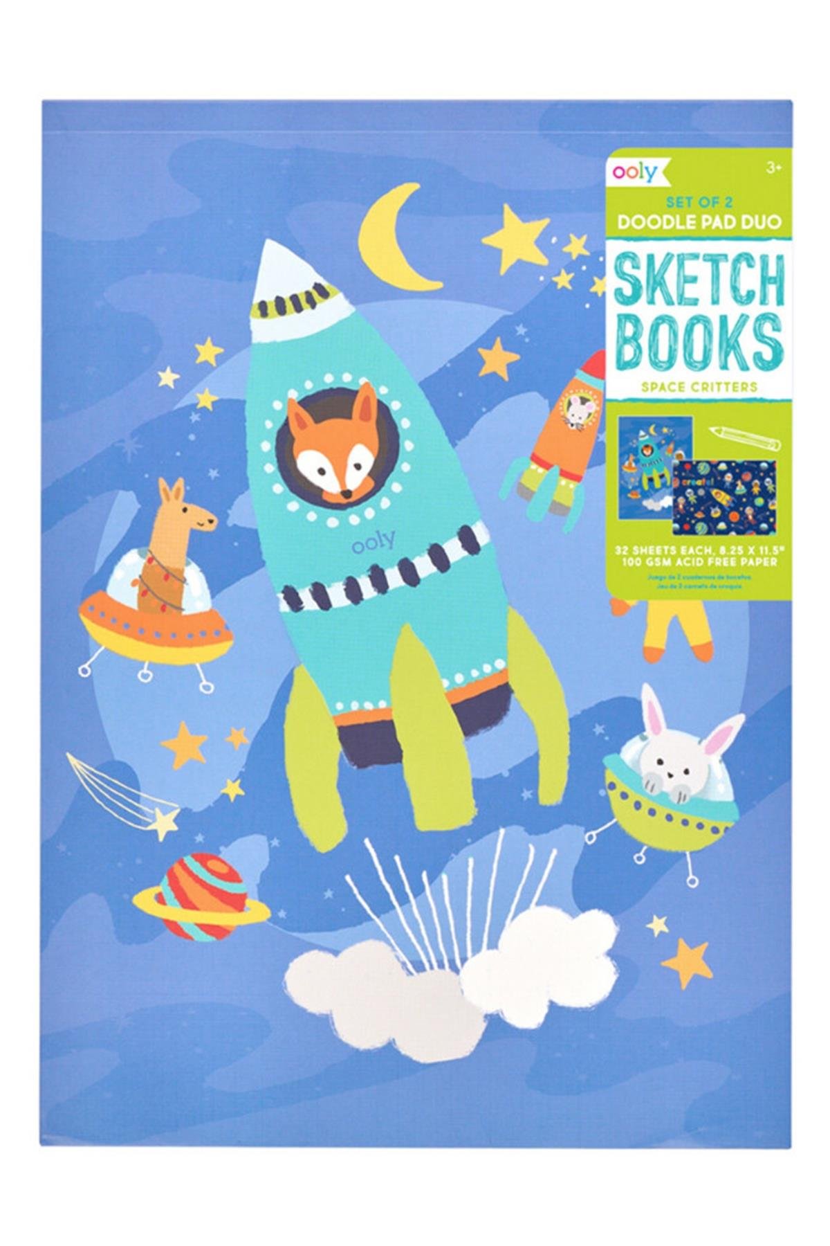Ooly Pad Duo Eskiz Defteri - Space Critters Çok Renkli