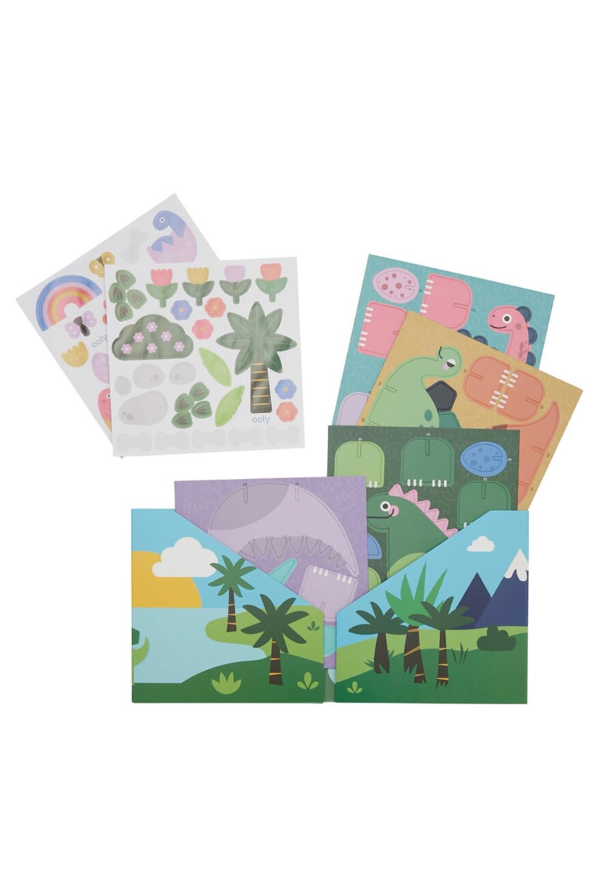 Ooly Pop! Make& Play Açılabilir Oyun Seti - Dino Land Çok Renkli