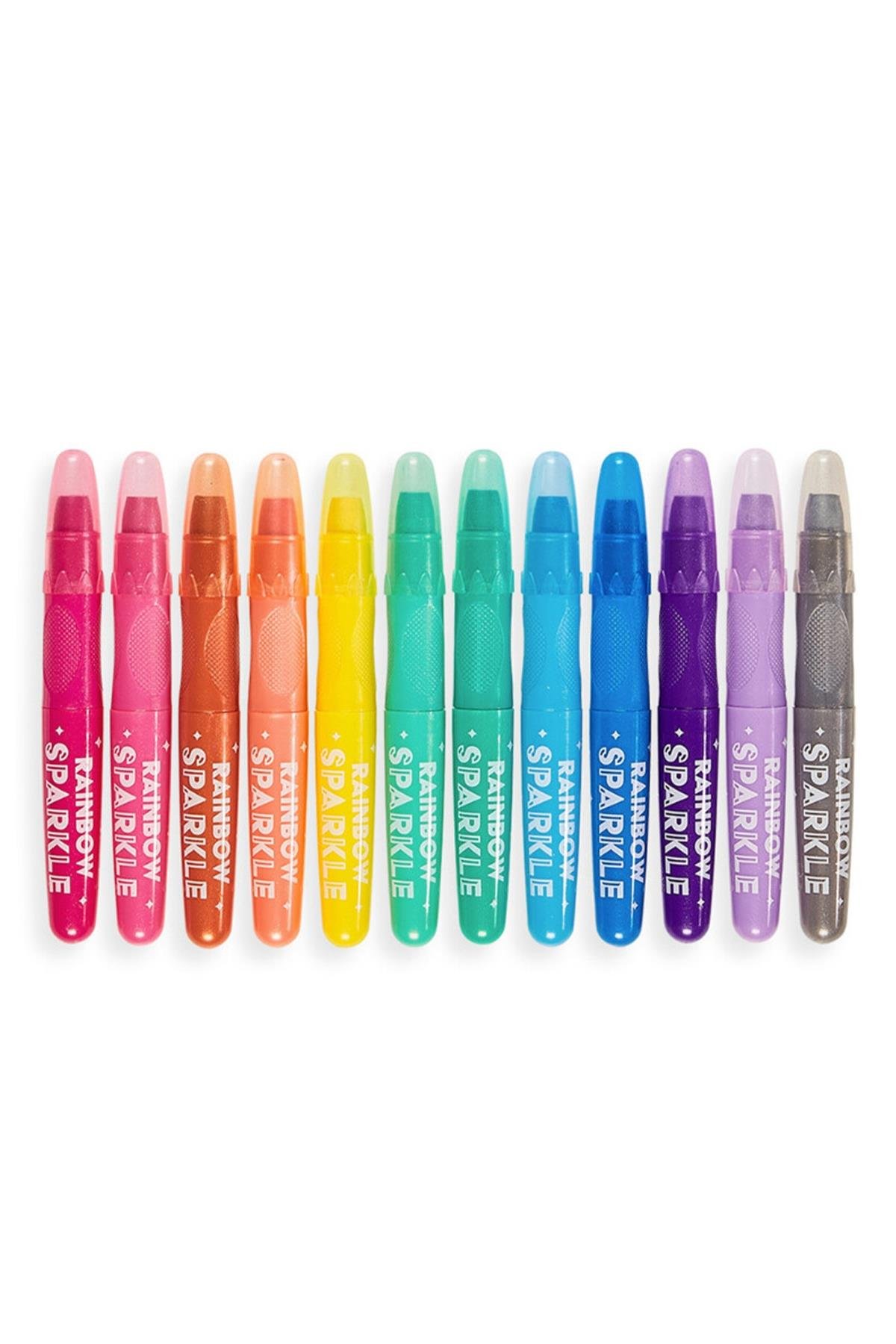 Ooly Rainbow Sparkle Sulu Boya Efektli 12’li Jel Boya Çok Renkli