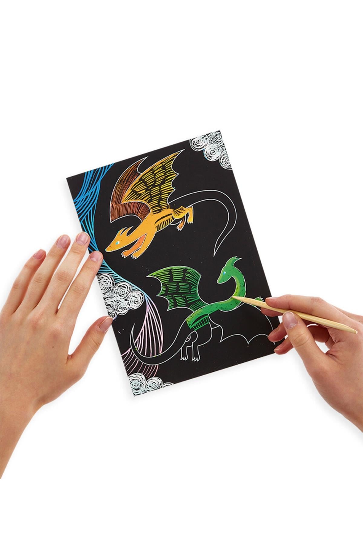 Ooly Scratch & Scribble - Fantastic Dragon Çok Renkli
