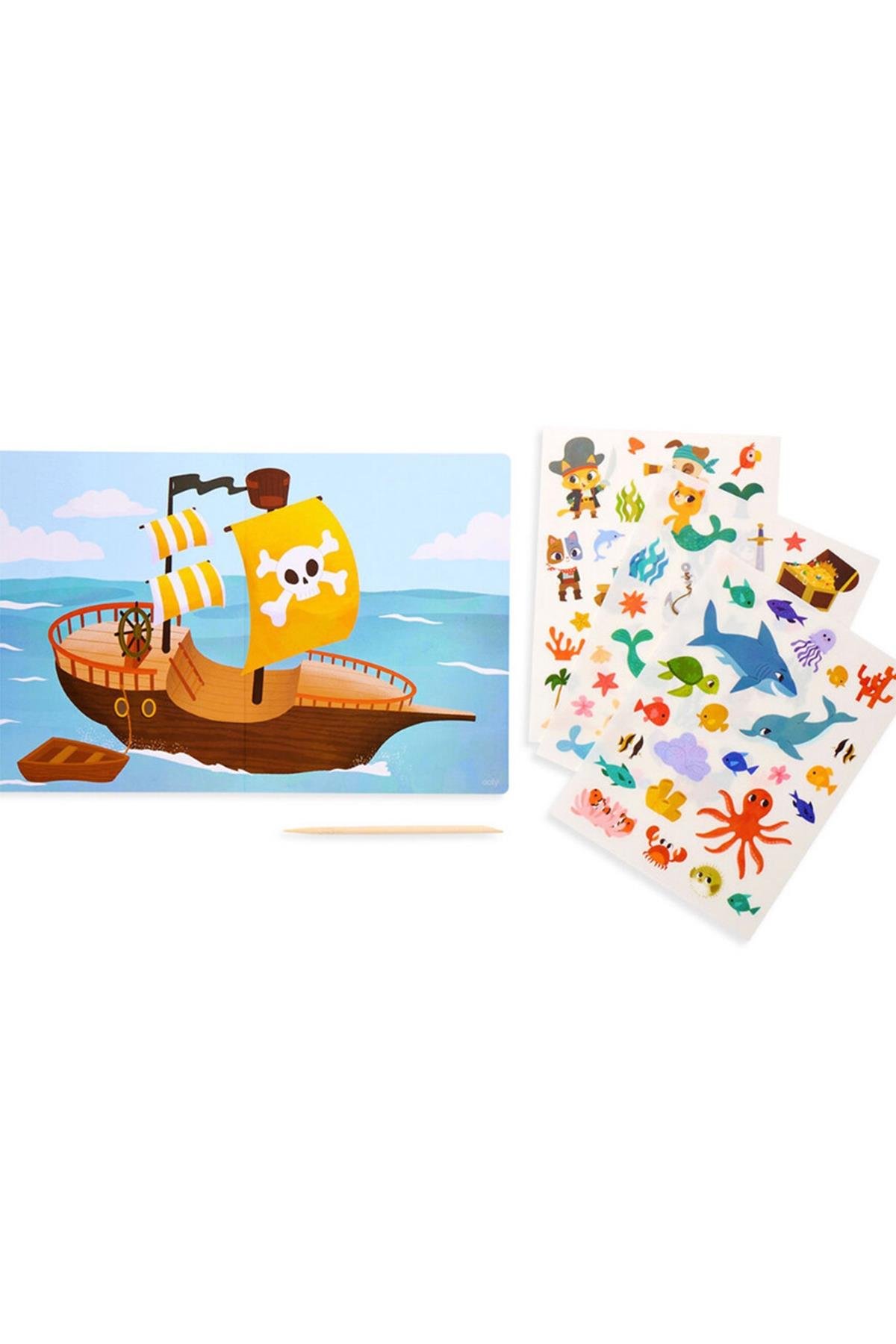 Ooly Set The Scene Transfer Çıkartma Seti- Ocean Adventure Çok Renkli