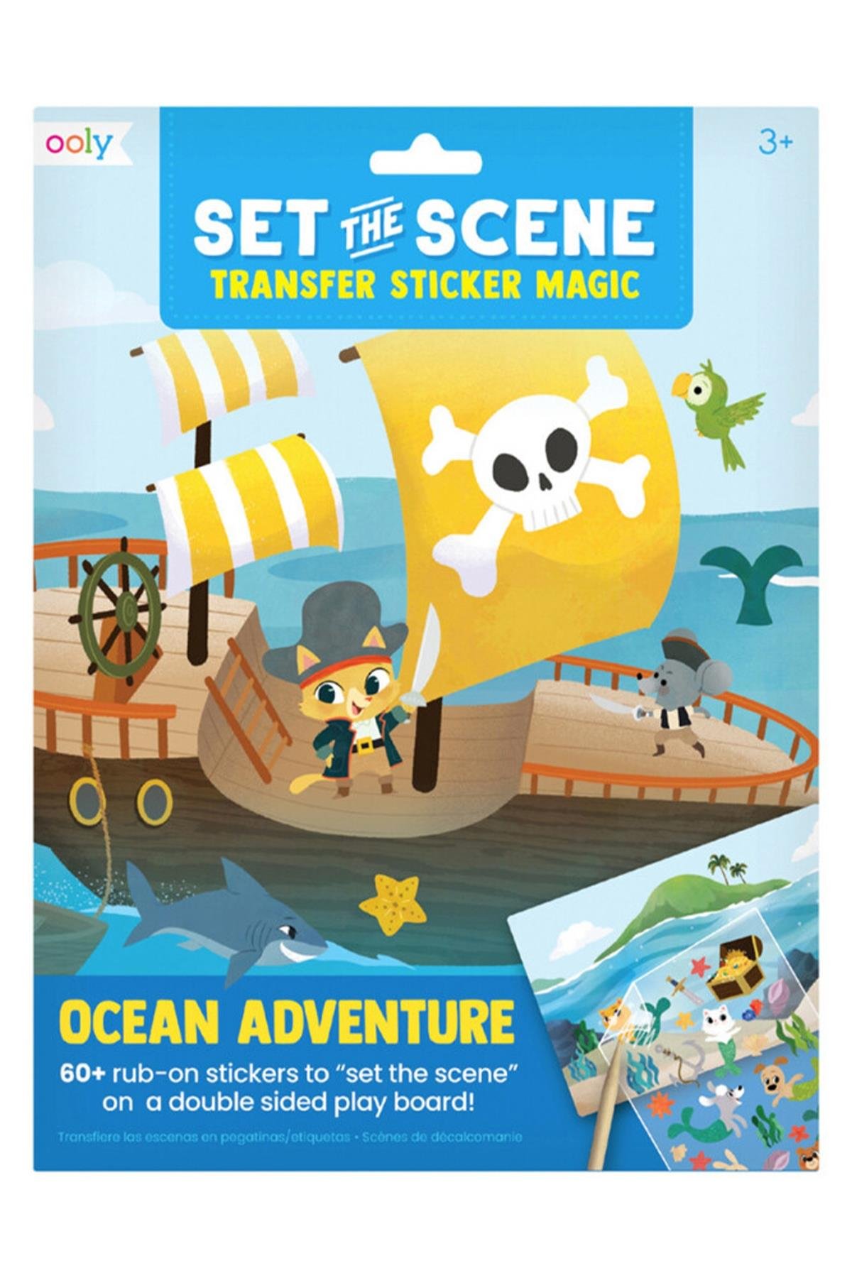 Ooly Set The Scene Transfer Çıkartma Seti- Ocean Adventure Çok Renkli