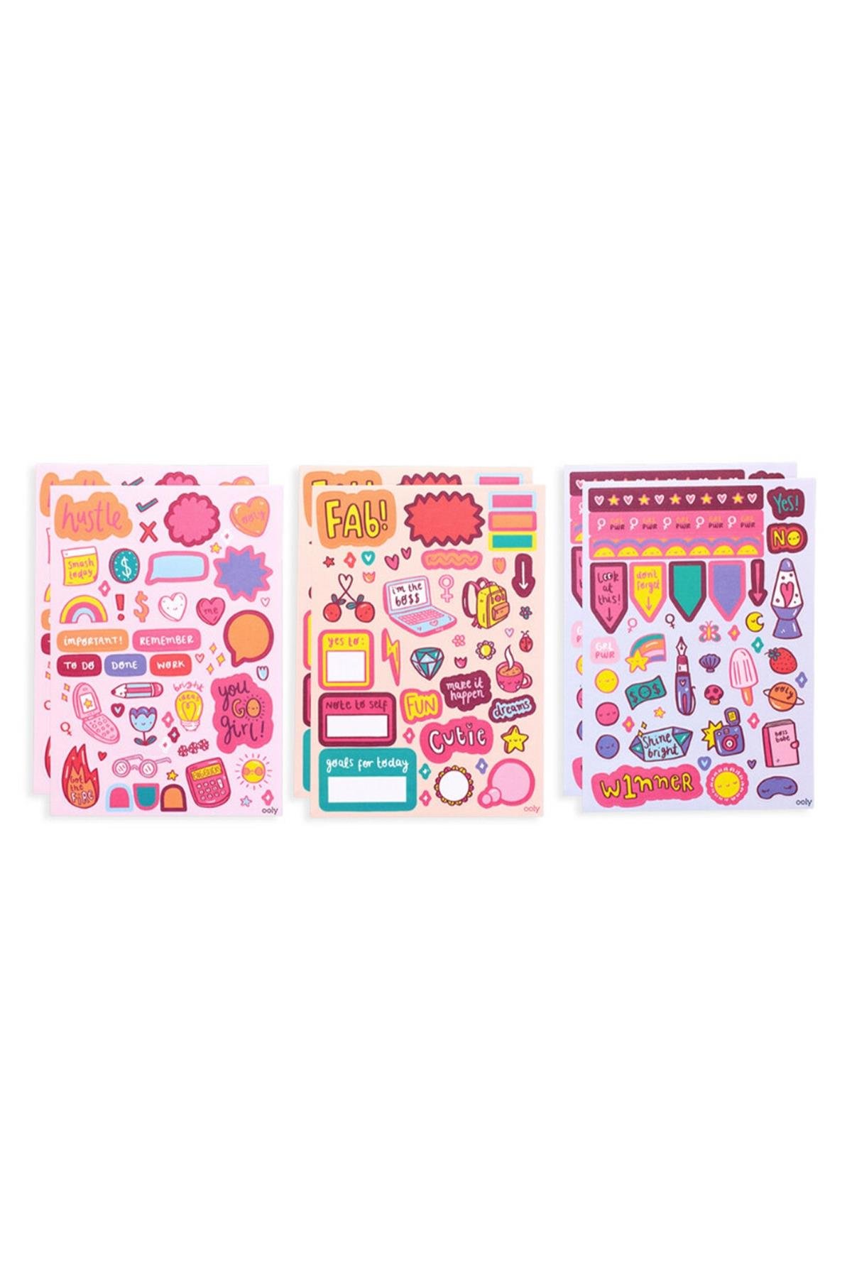 Ooly Sticker Stash Çıkartma Seti - Girl Boss Çok Renkli
