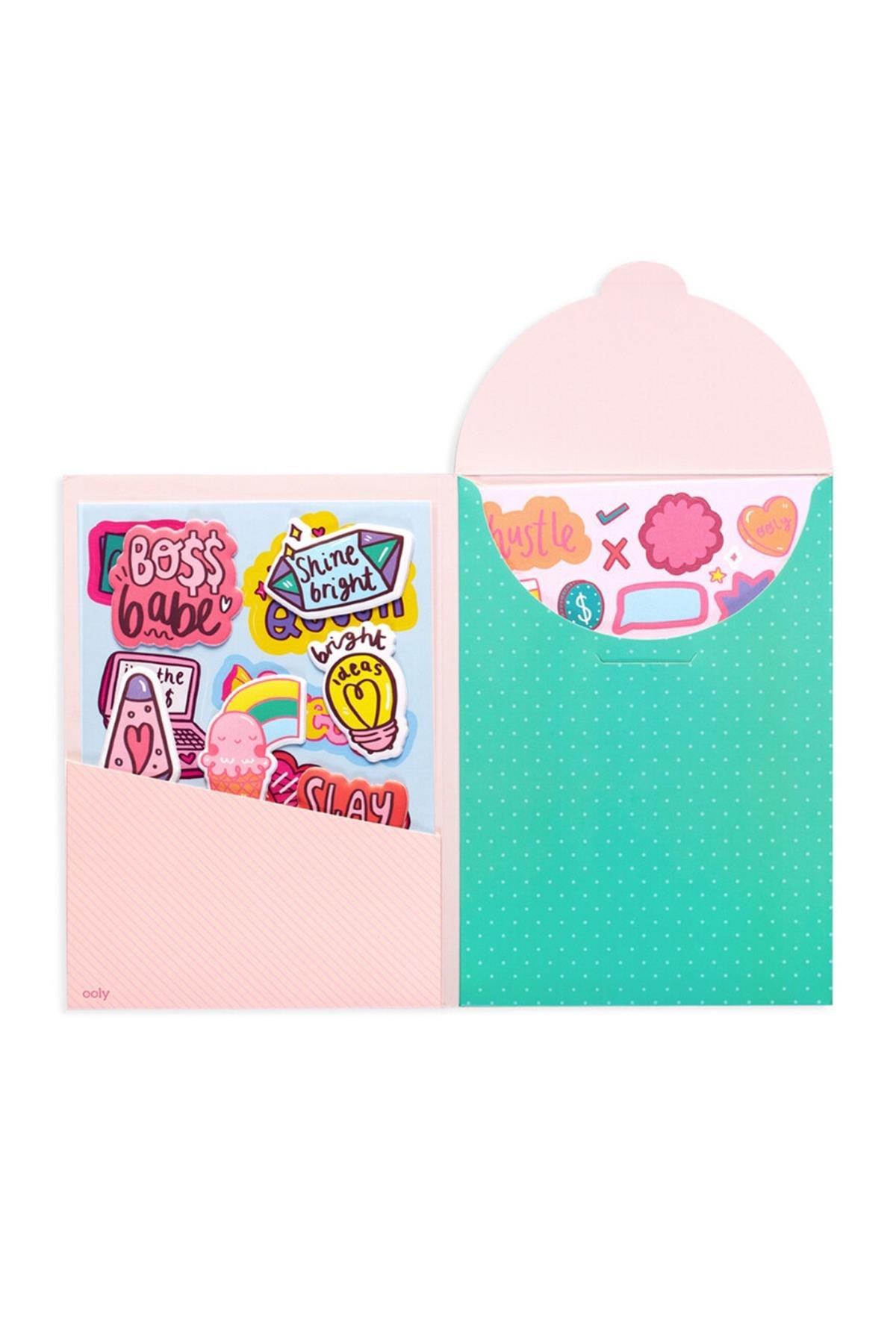 Ooly Sticker Stash Çıkartma Seti - Girl Boss Çok Renkli