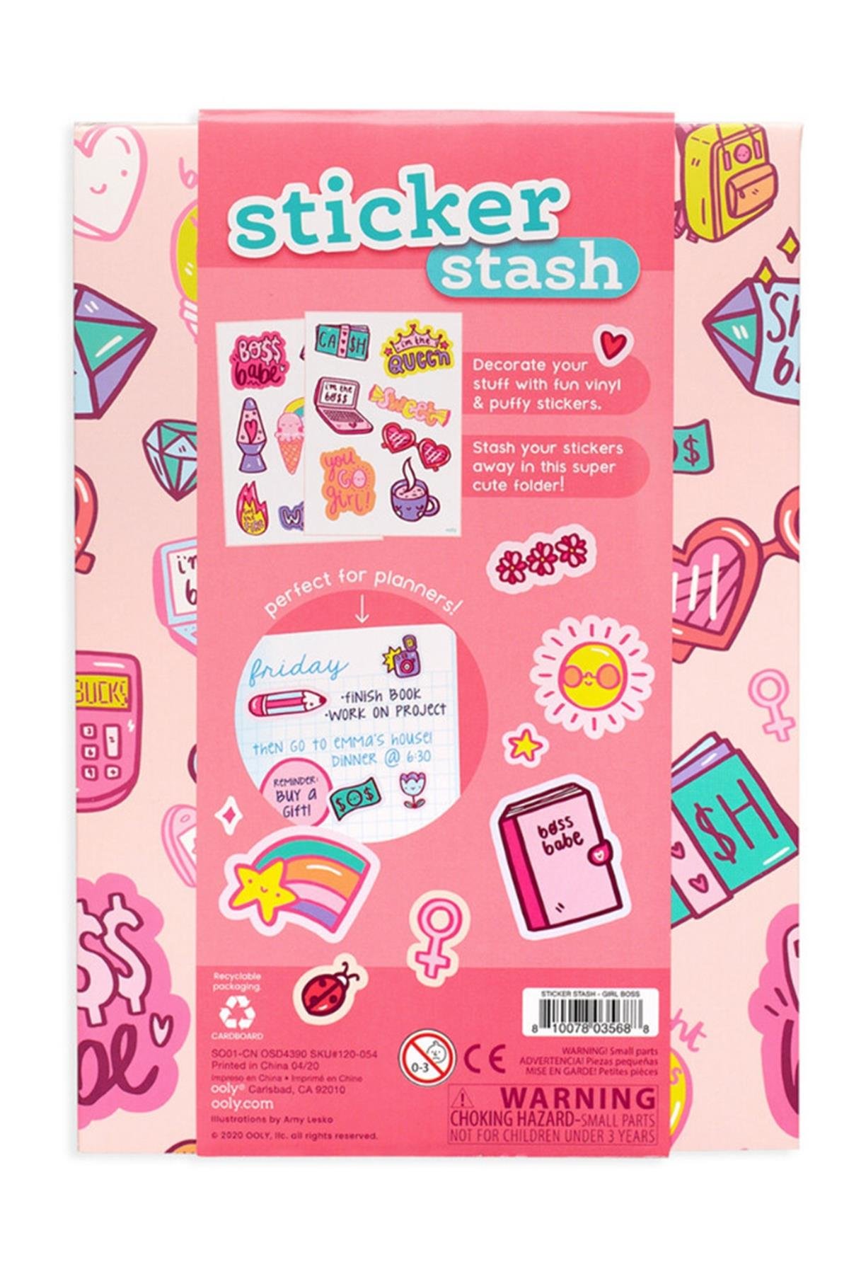 Ooly Sticker Stash Çıkartma Seti - Girl Boss Çok Renkli