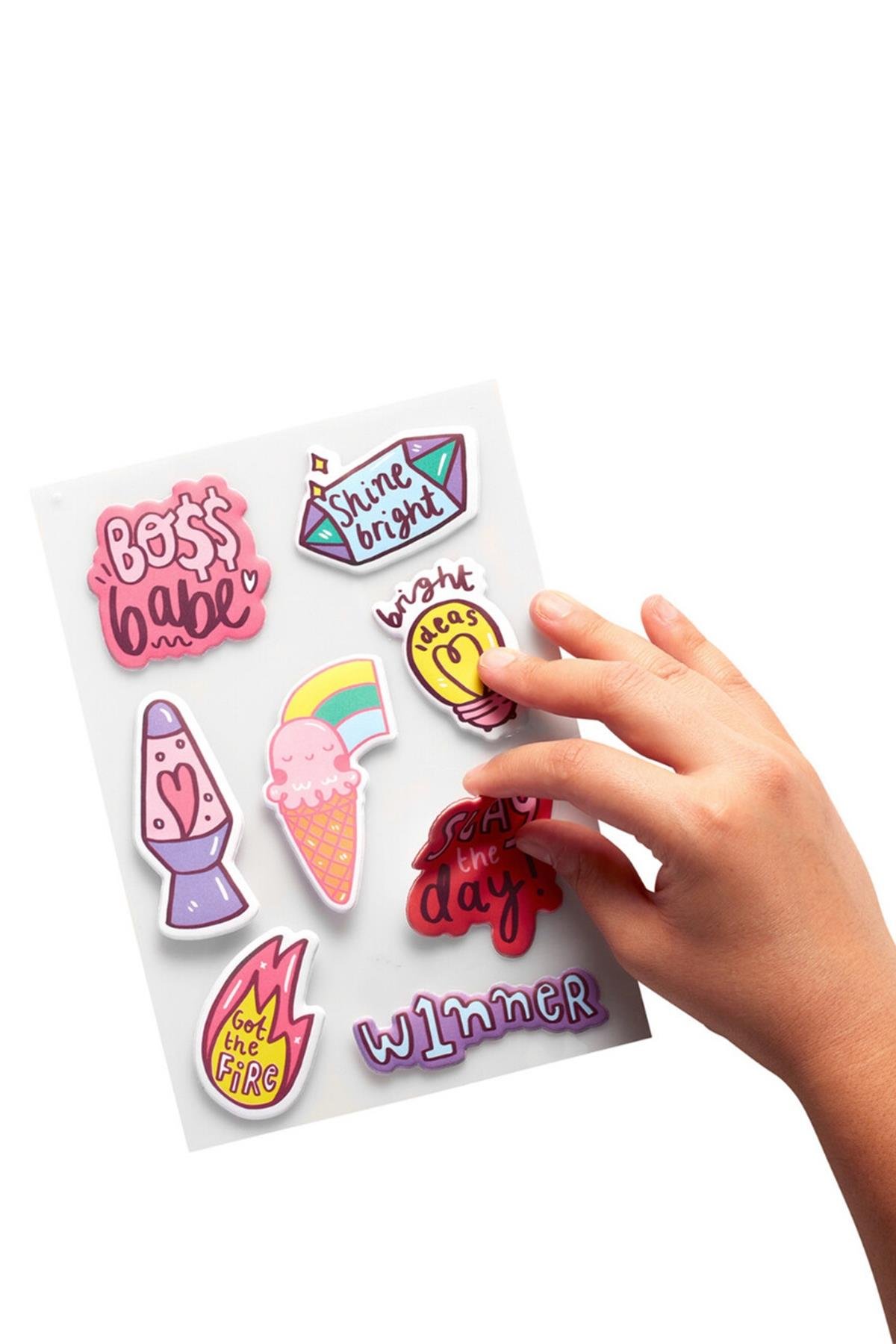 Ooly Sticker Stash Çıkartma Seti - Girl Boss Çok Renkli