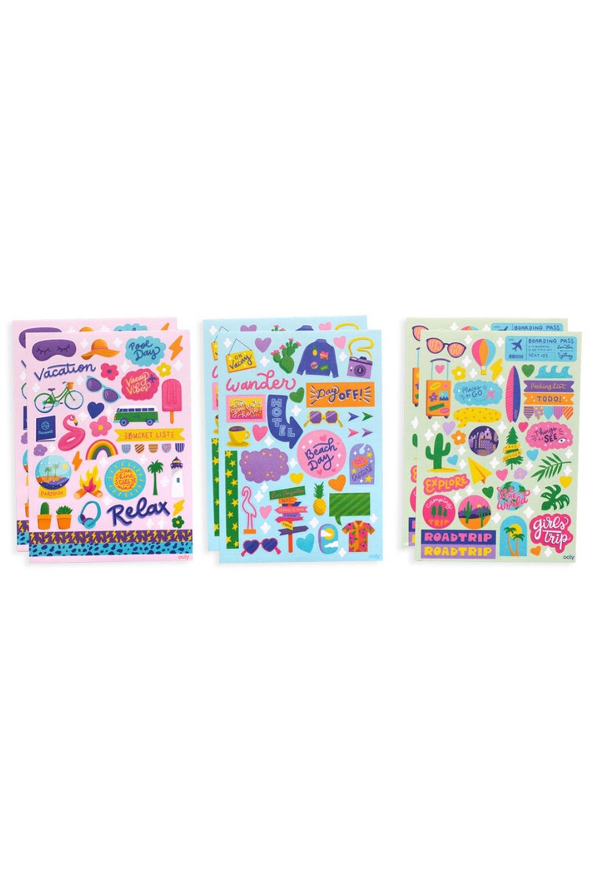 Ooly Sticker Stash Çıkartma Seti - Wanderlust Çok Renkli