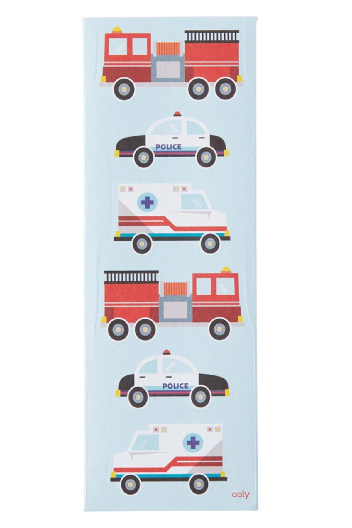 Ooly Stickiville Çıkartmalar - Helping Vehicles Çok Renkli