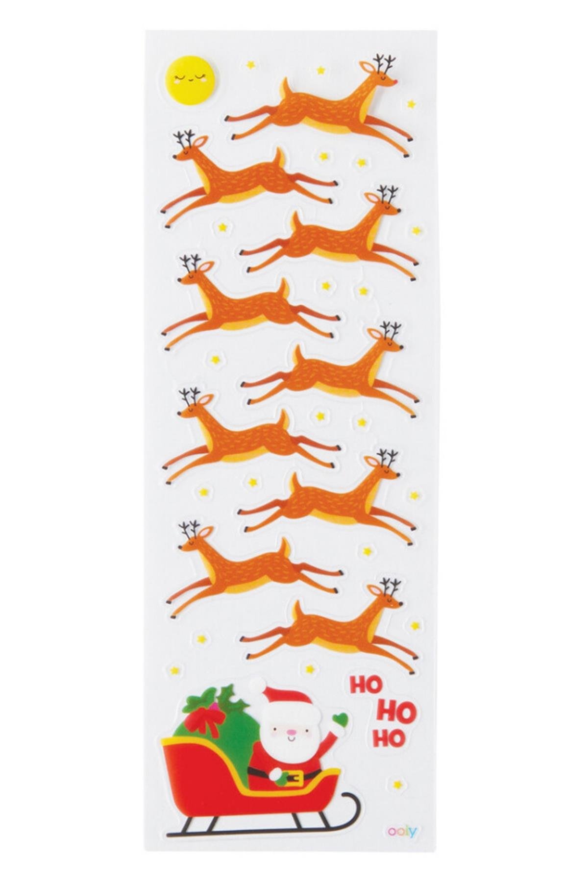 Ooly Stickiville Çıkartmalar - Here Comes Santa Çok Renkli