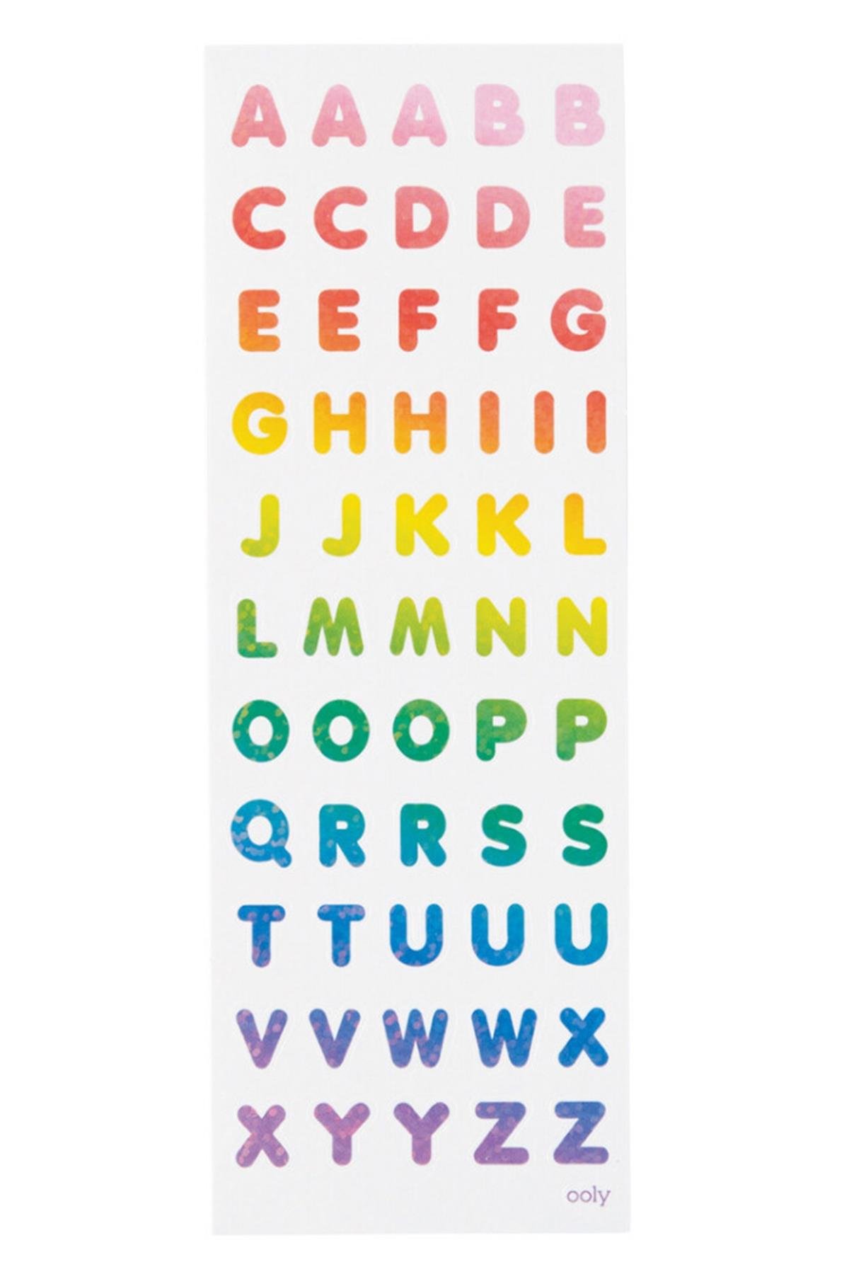 Ooly Stickiville Çıkartmalar - Rainbow Letters Çok Renkli
