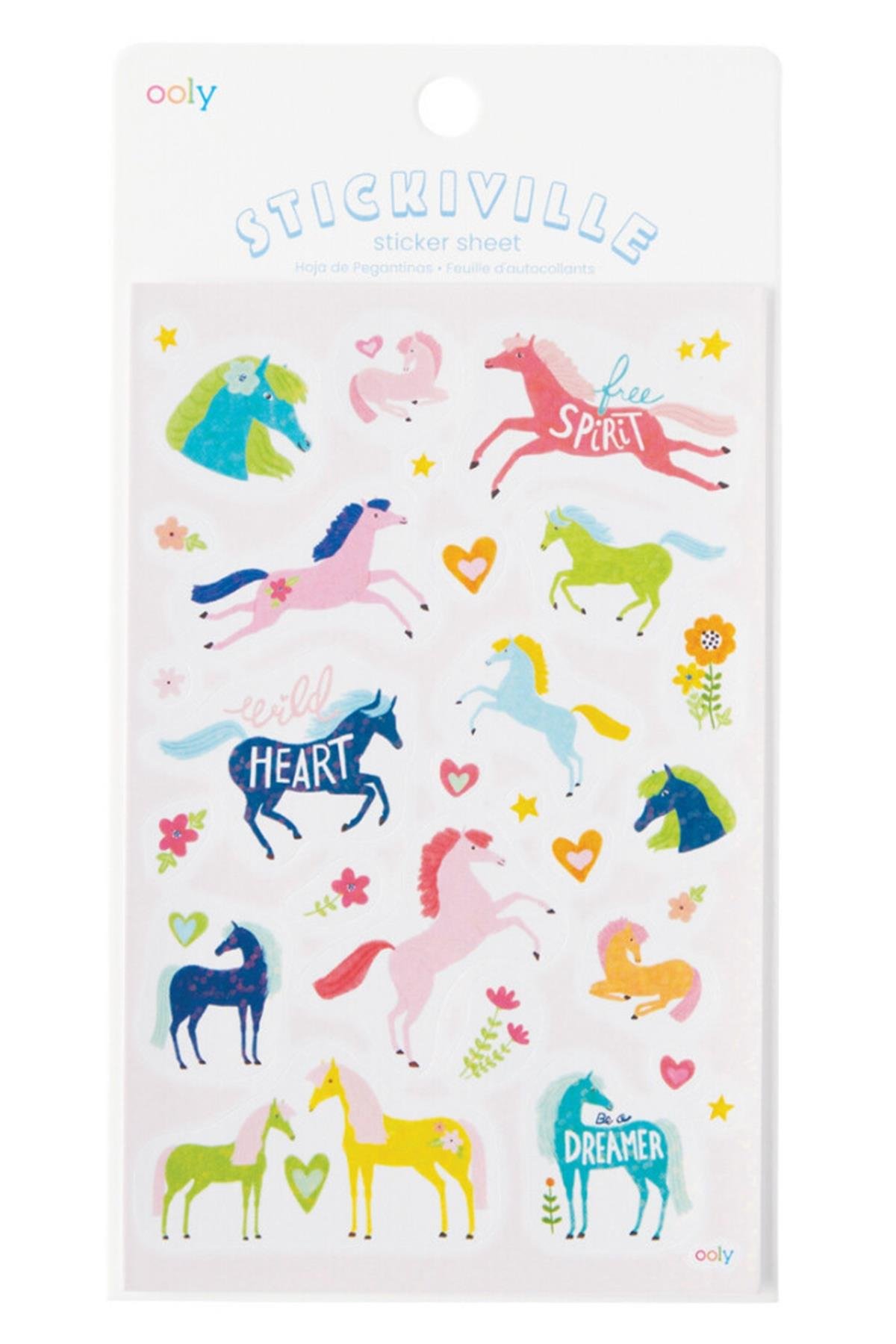 Ooly Stickiville Çıkartmalar - Wild Horses Çok Renkli