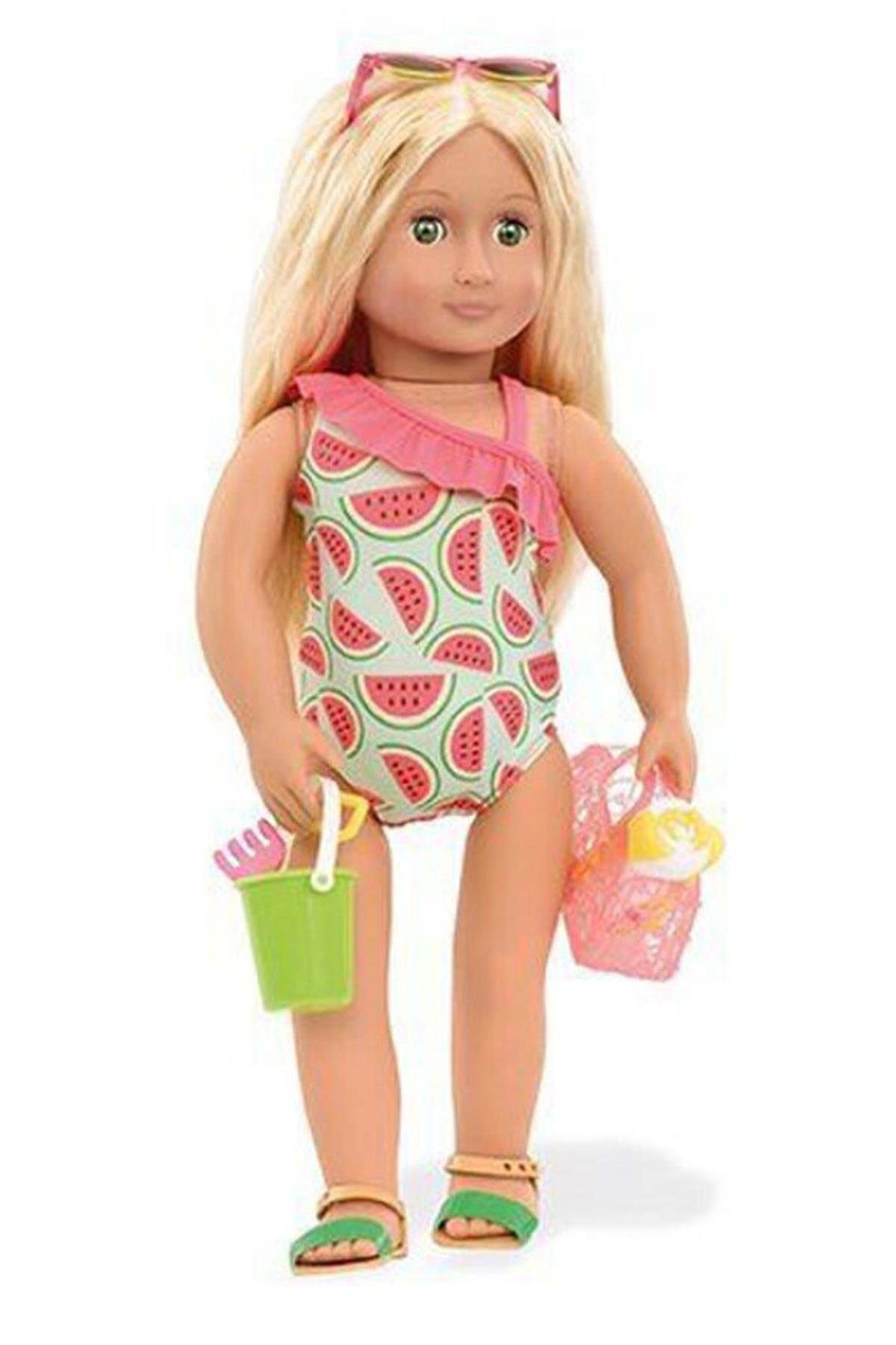 Our Generation Kıyafet - Watermelon Print Swimsuit Çok Renkli