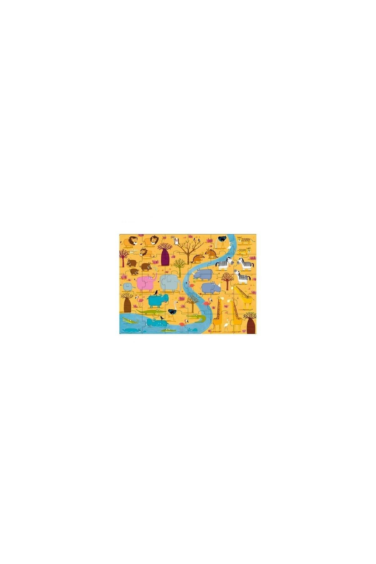Sassi /ANIMALS OF AFRICA GIANT PUZZLE Çok Renkli