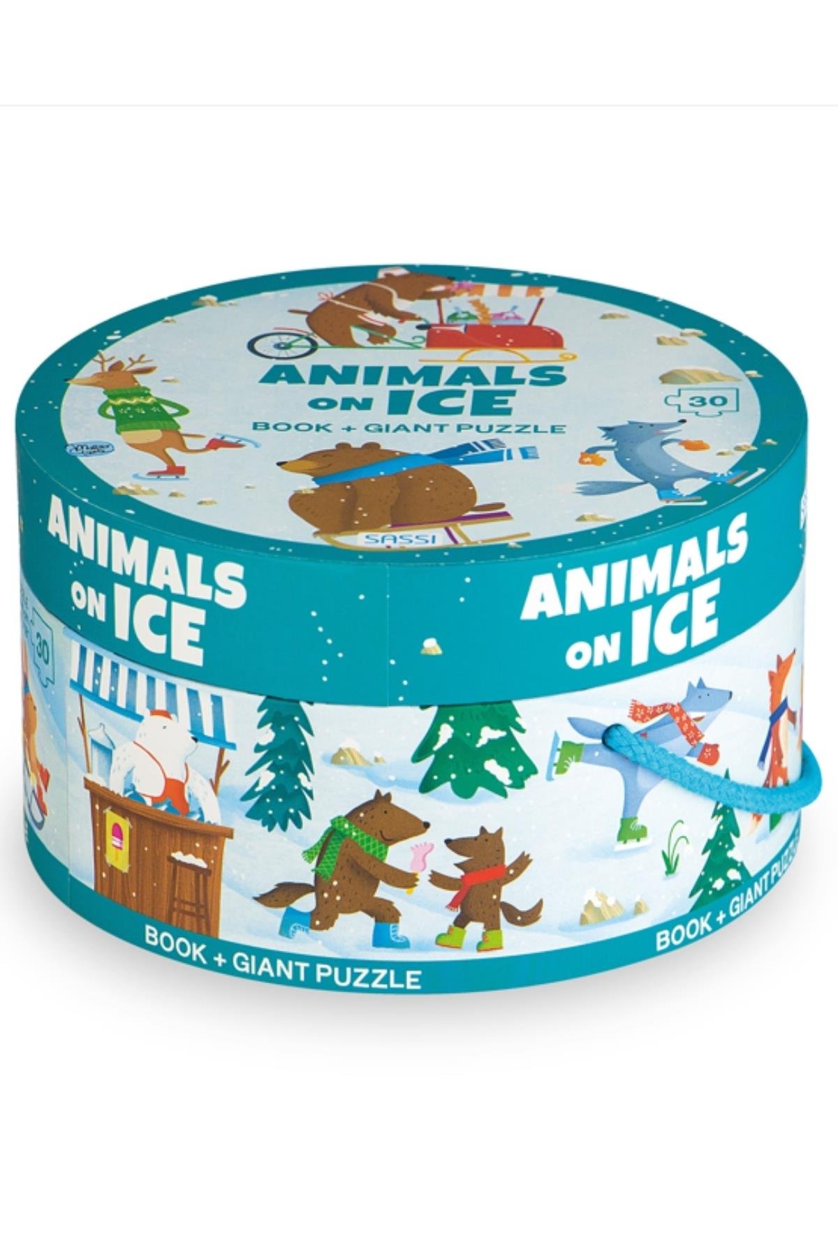 Sassi /ANIMALS ON ICE GIANT PUZZLE 30 PARÇA Çok Renkli
