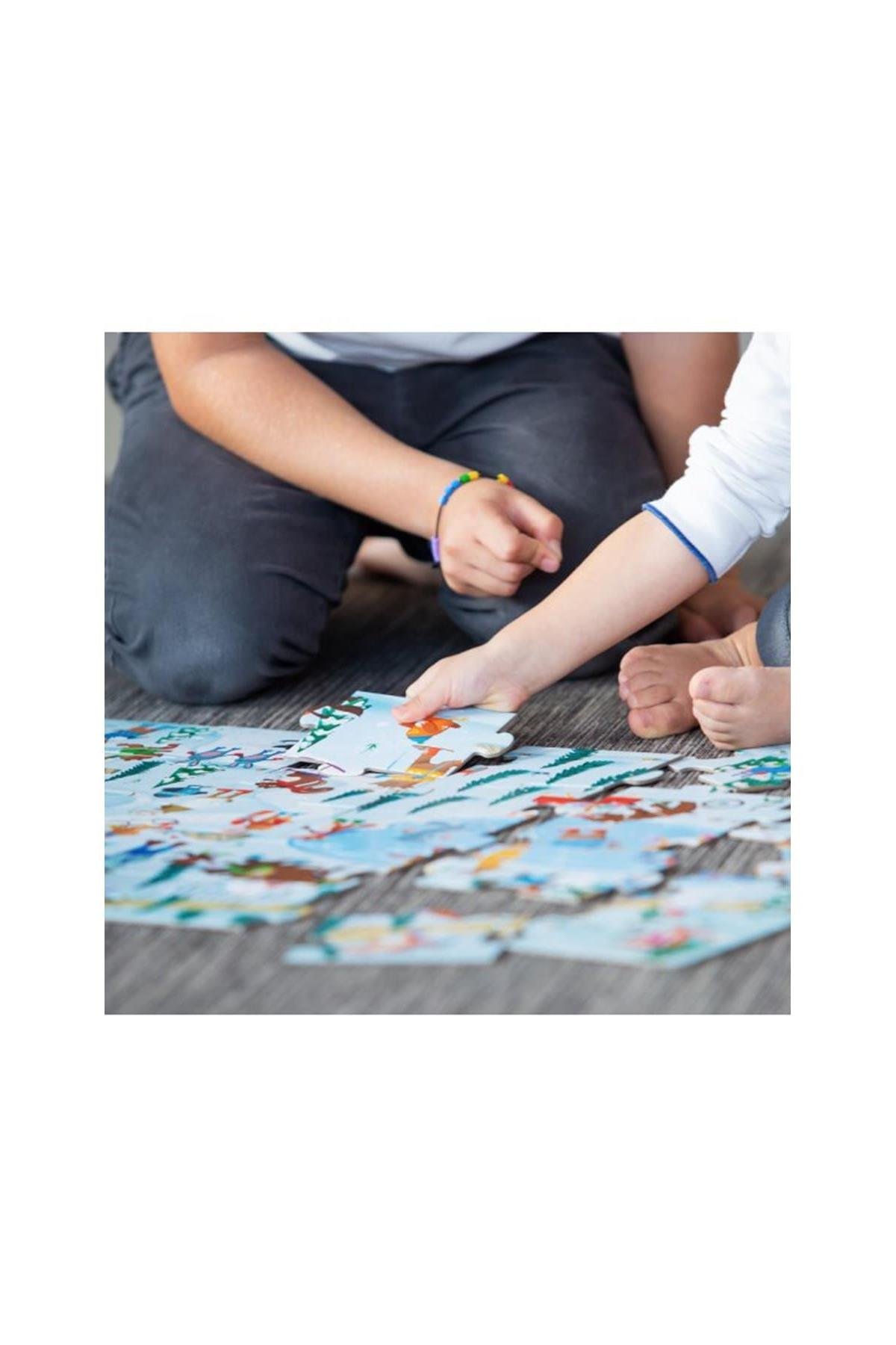 Sassi /ANIMALS ON ICE GIANT PUZZLE Çok Renkli