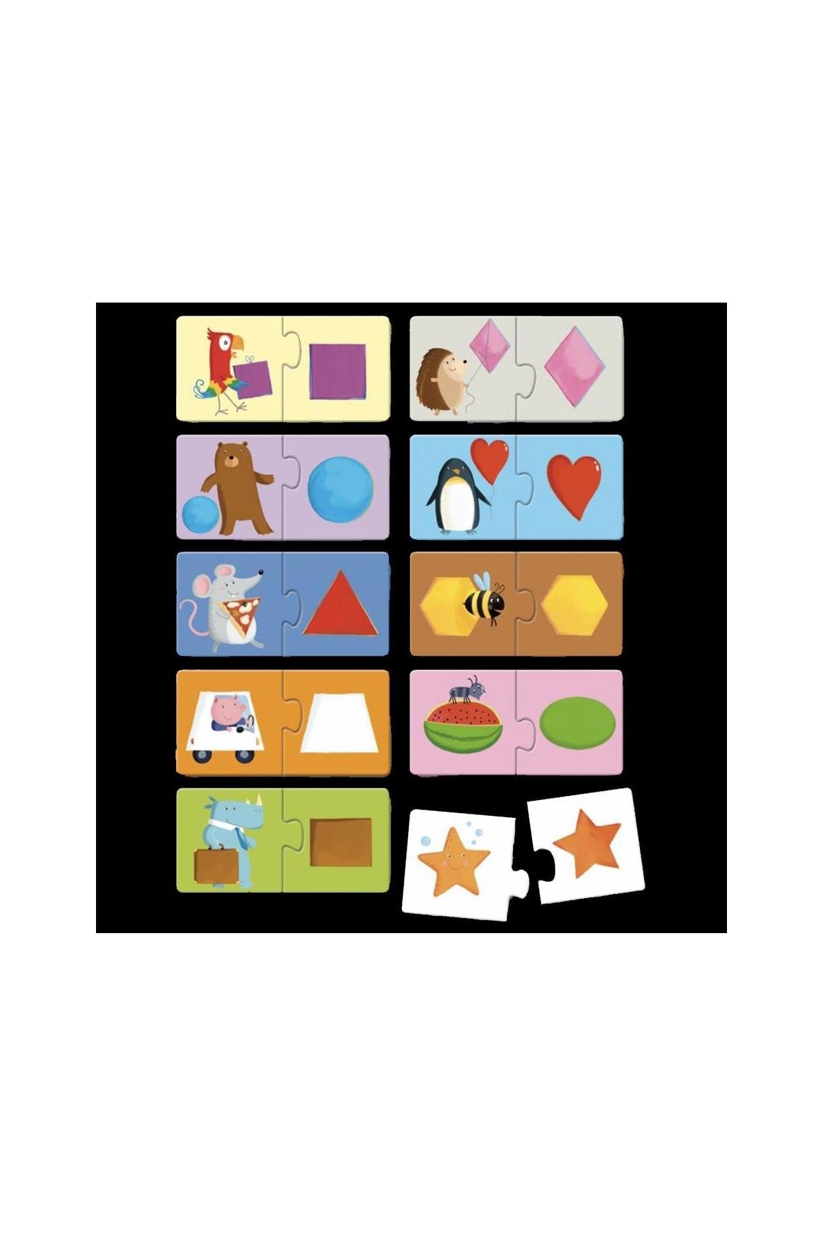 Sassi /PUZZLE 2 SHAPES Çok Renkli
