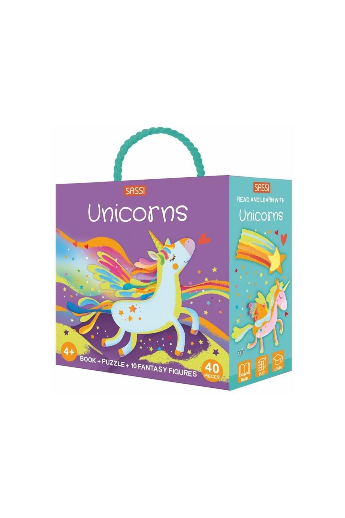 Sassi /READ AND LEARN WITH UNICORNS Çok Renkli