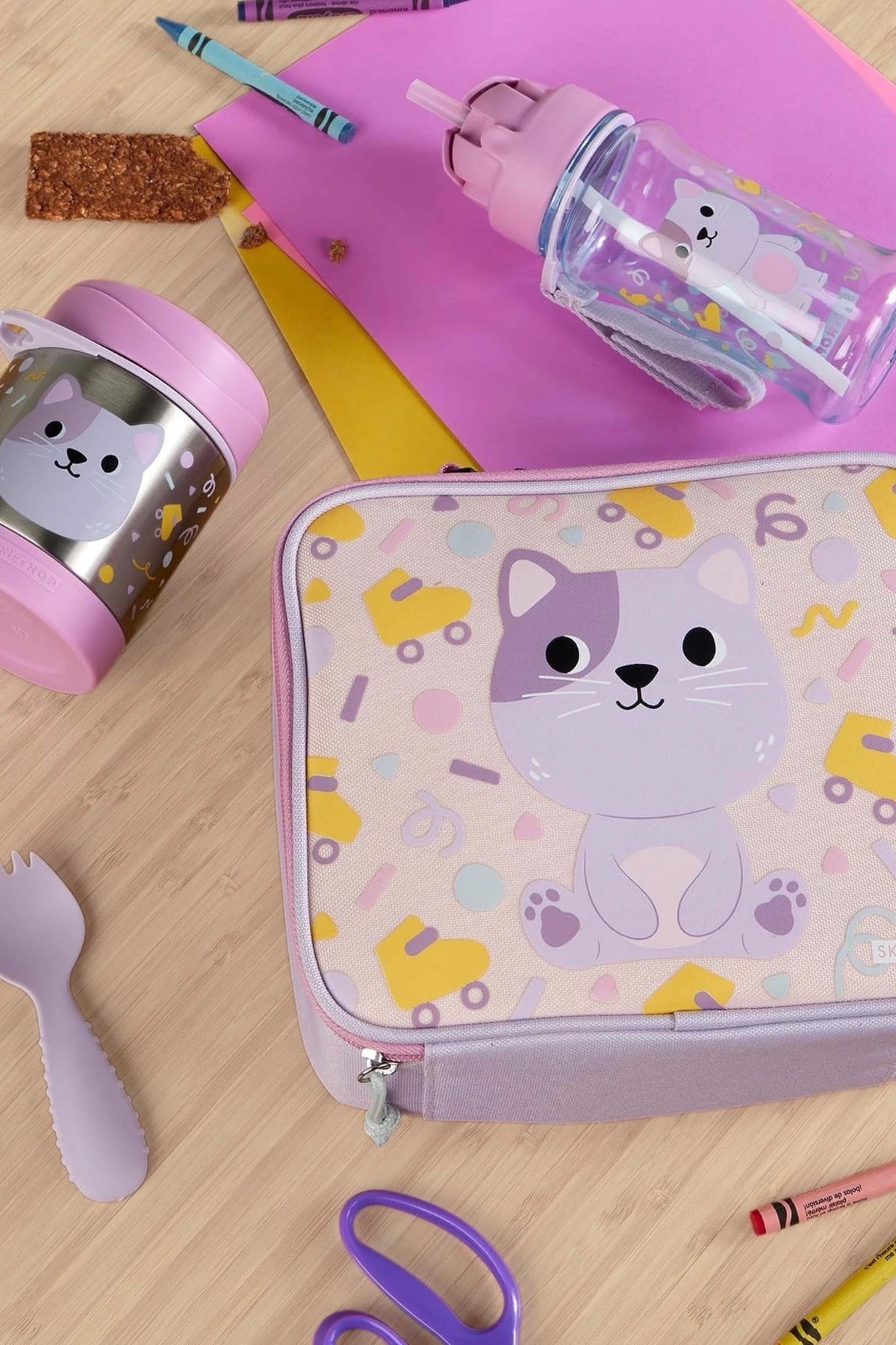 Skip Hop Besties Squad Beslenme Çantası - Kedi Çok Renkli