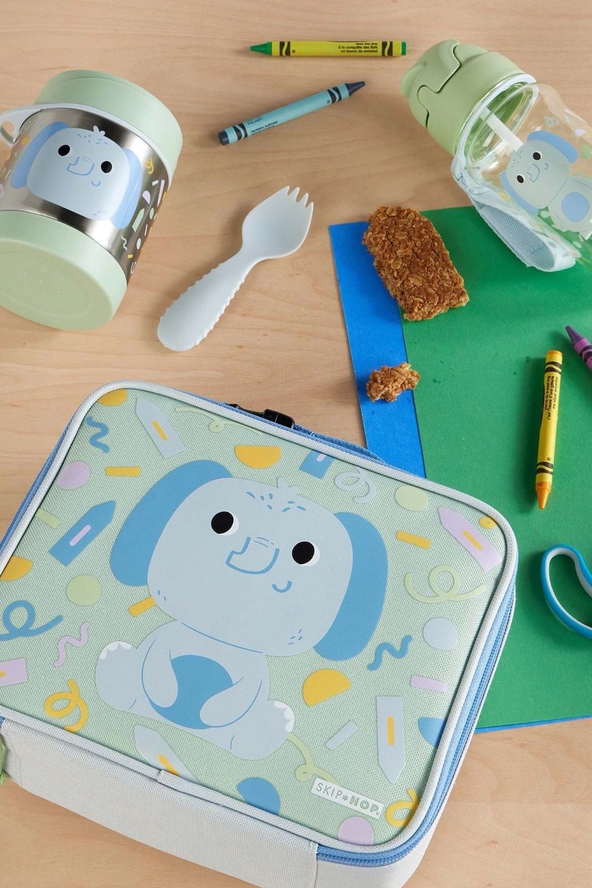 Skip Hop Besties Squad Beslenme Çantası - Fil Çok Renkli