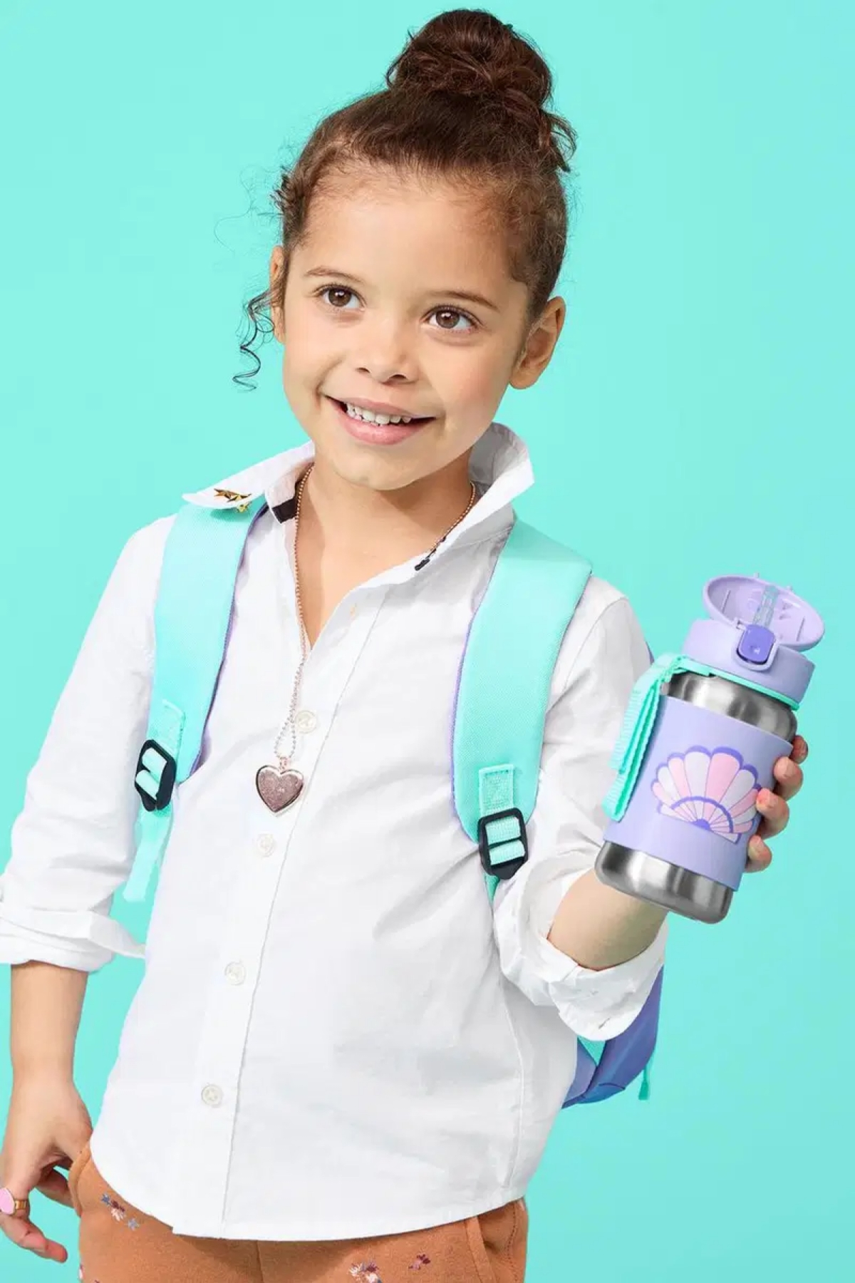 Skip Hop Spark Style Pipetli Paslanmaz Çelik Suluk Deniz Kabuğu Çok Renkli