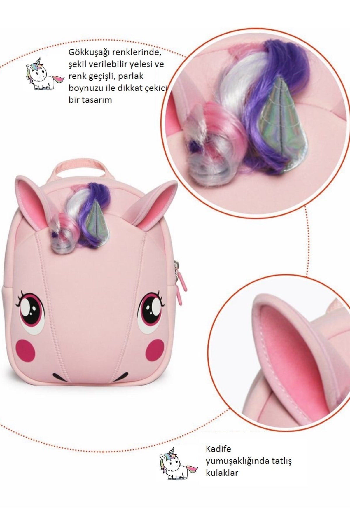 Supercute Unicorn Sırt Çantası Pembe