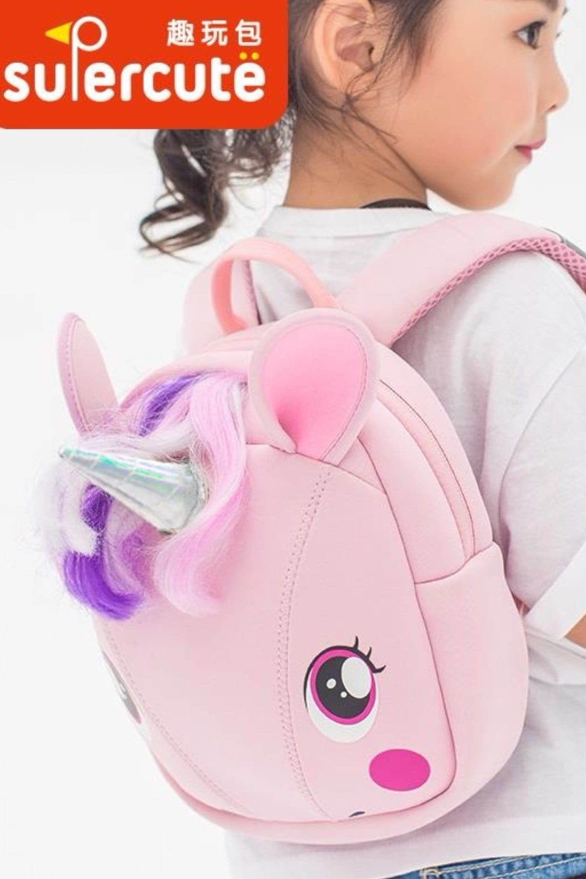 Supercute Unicorn Sırt Çantası Pembe