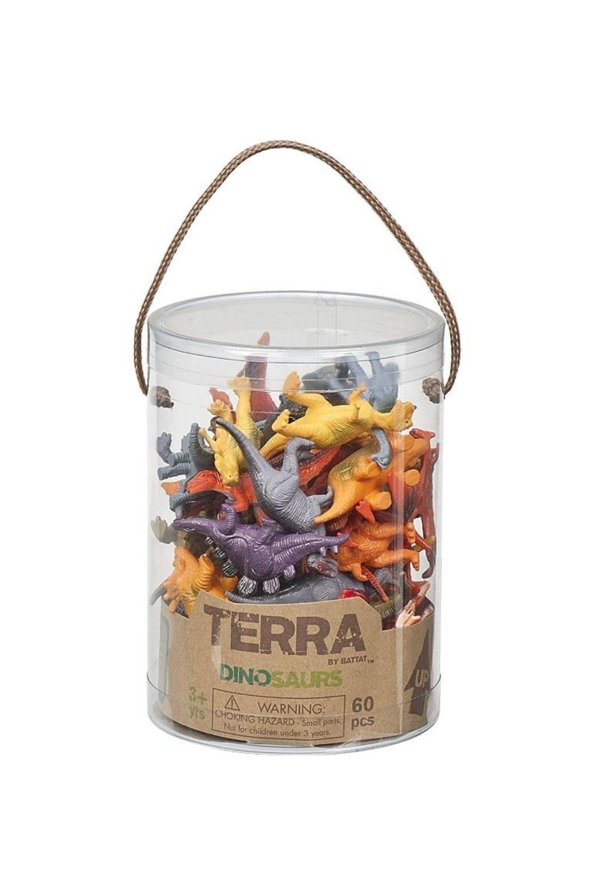Terra 60 Parça Küçük Oyun Seti - Dinozorlar Çok Renkli