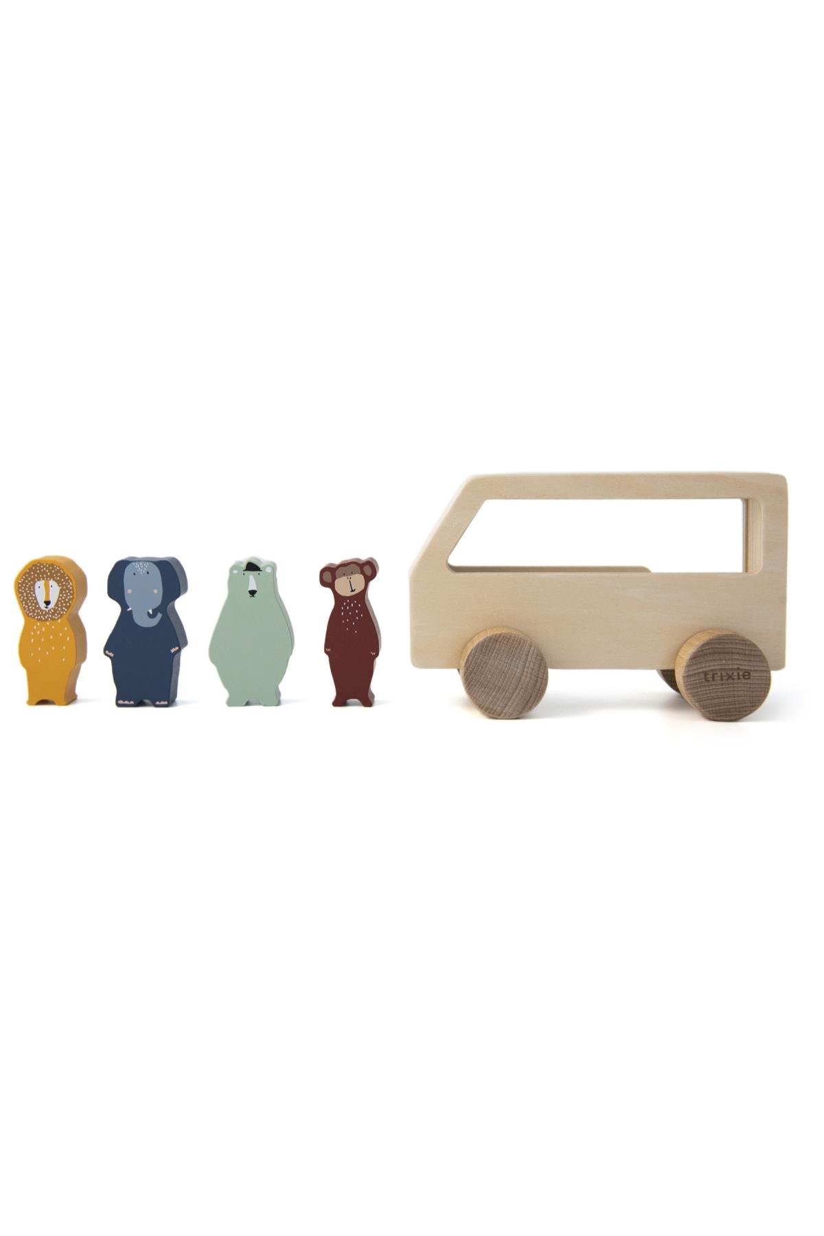 TRIXIE - WOODEN ANIMAL BUS Çok Renkli