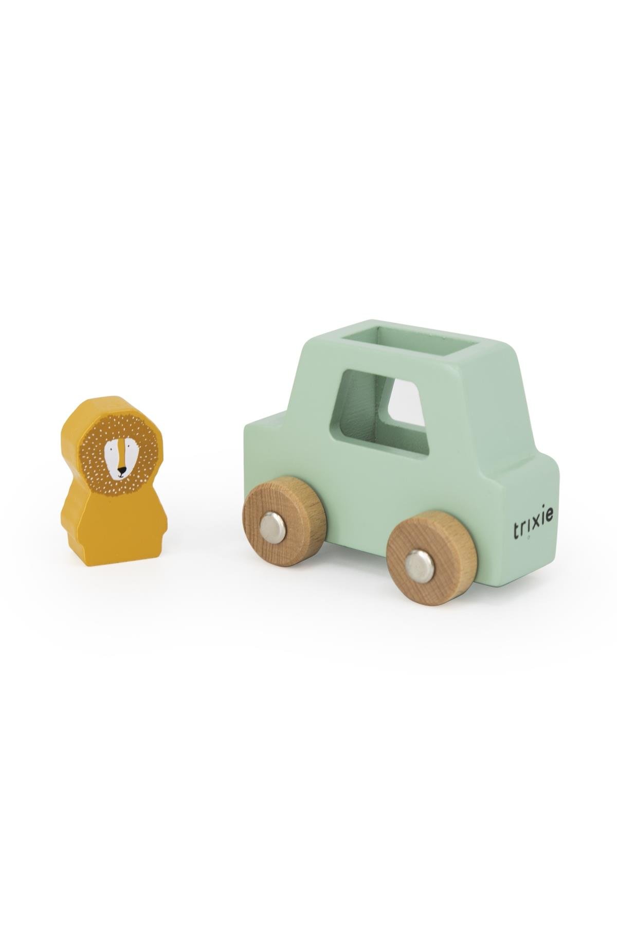 TRIXIE - WOODEN ANIMAL CAR SET Çok Renkli