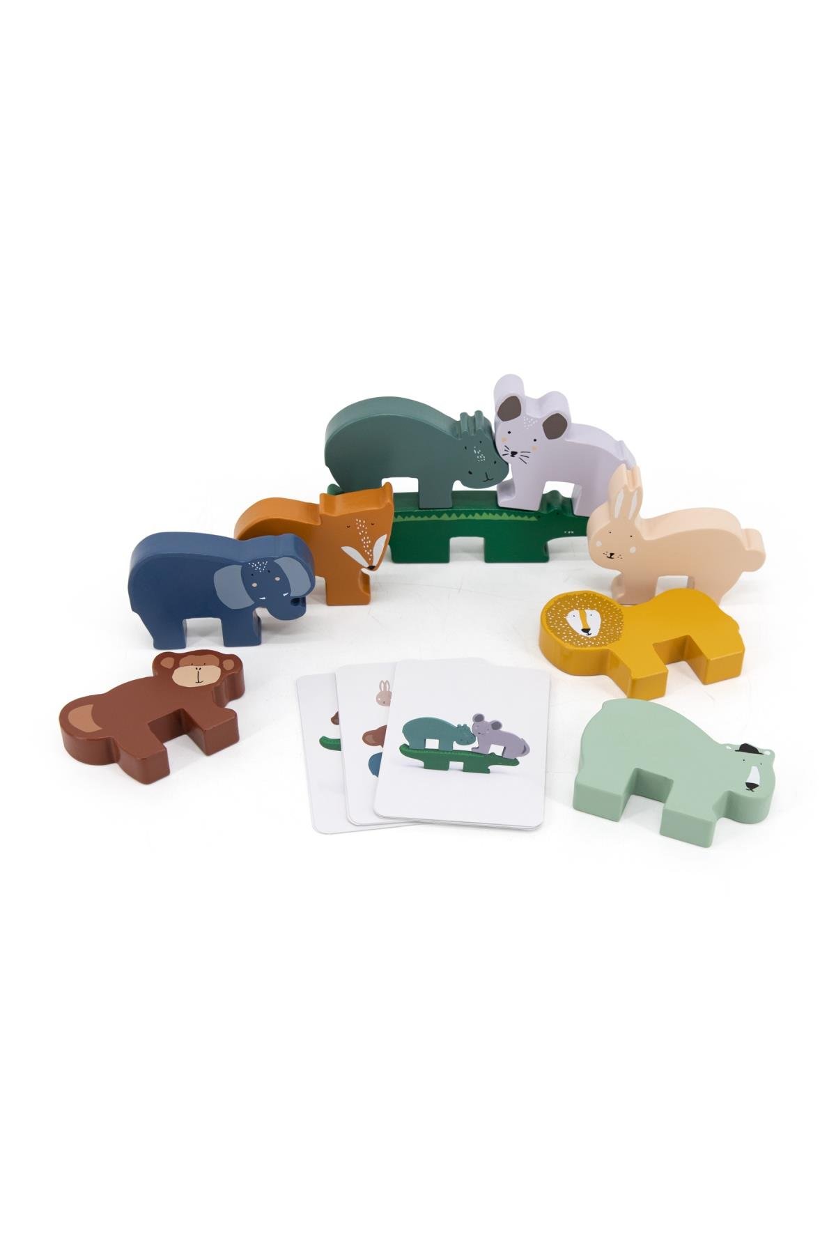 TRIXIE - WOODEN ANIMAL STACKING GAME Çok Renkli