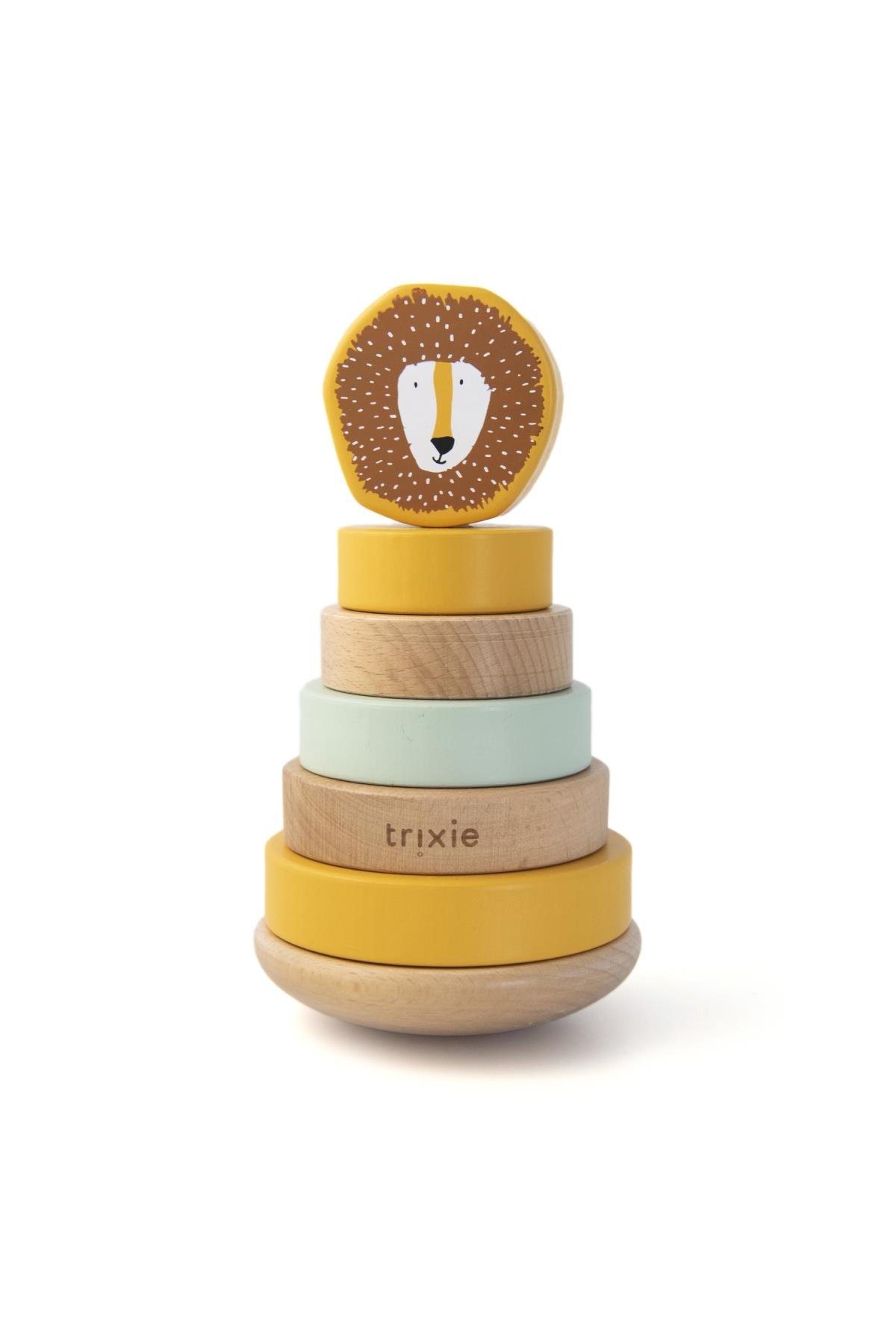 TRIXIE - WOODEN STACKING TOY (MR.LION) - Ahşap Dizme Oyuncağı Aslan