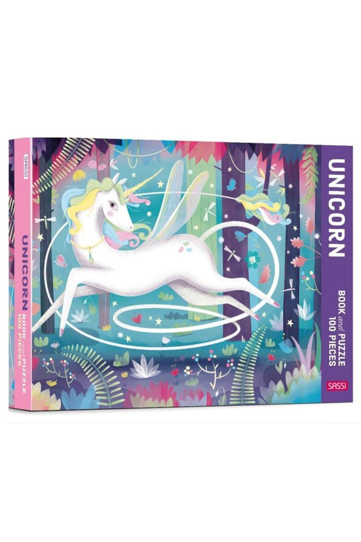 Unicorn - Book And Puzzle Çok Renkli