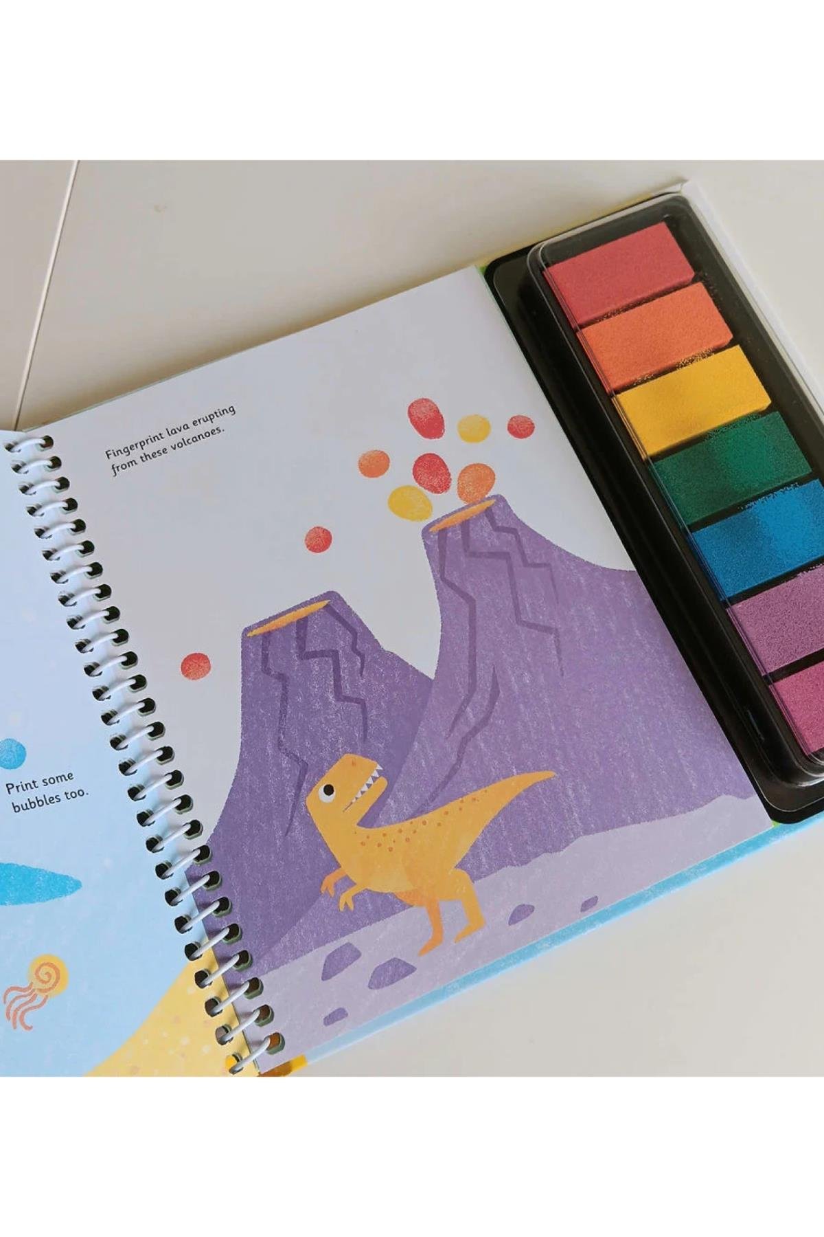 Usborne / Fingerprint Activities Dinosaurs Çok Renkli