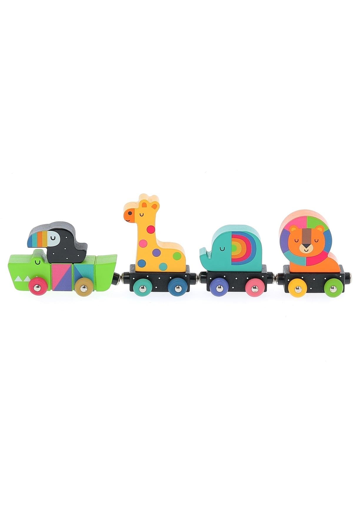 Vilac - Animals' train - Ahşap Hayvanlar Treni - Andy Westface Çok Renkli