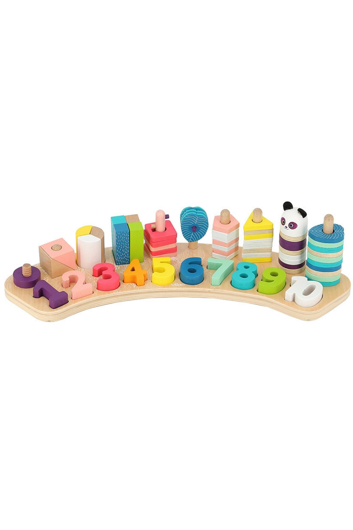 Vilac - Early learning toy 1,2,3… - Ahşaptan Öğrenme Oyunu 1,2,3,… Çok Renkli