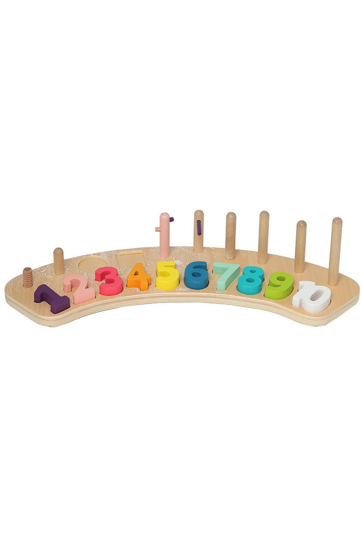 Vilac - Early learning toy 1,2,3… - Ahşaptan Öğrenme Oyunu 1,2,3,… Çok Renkli