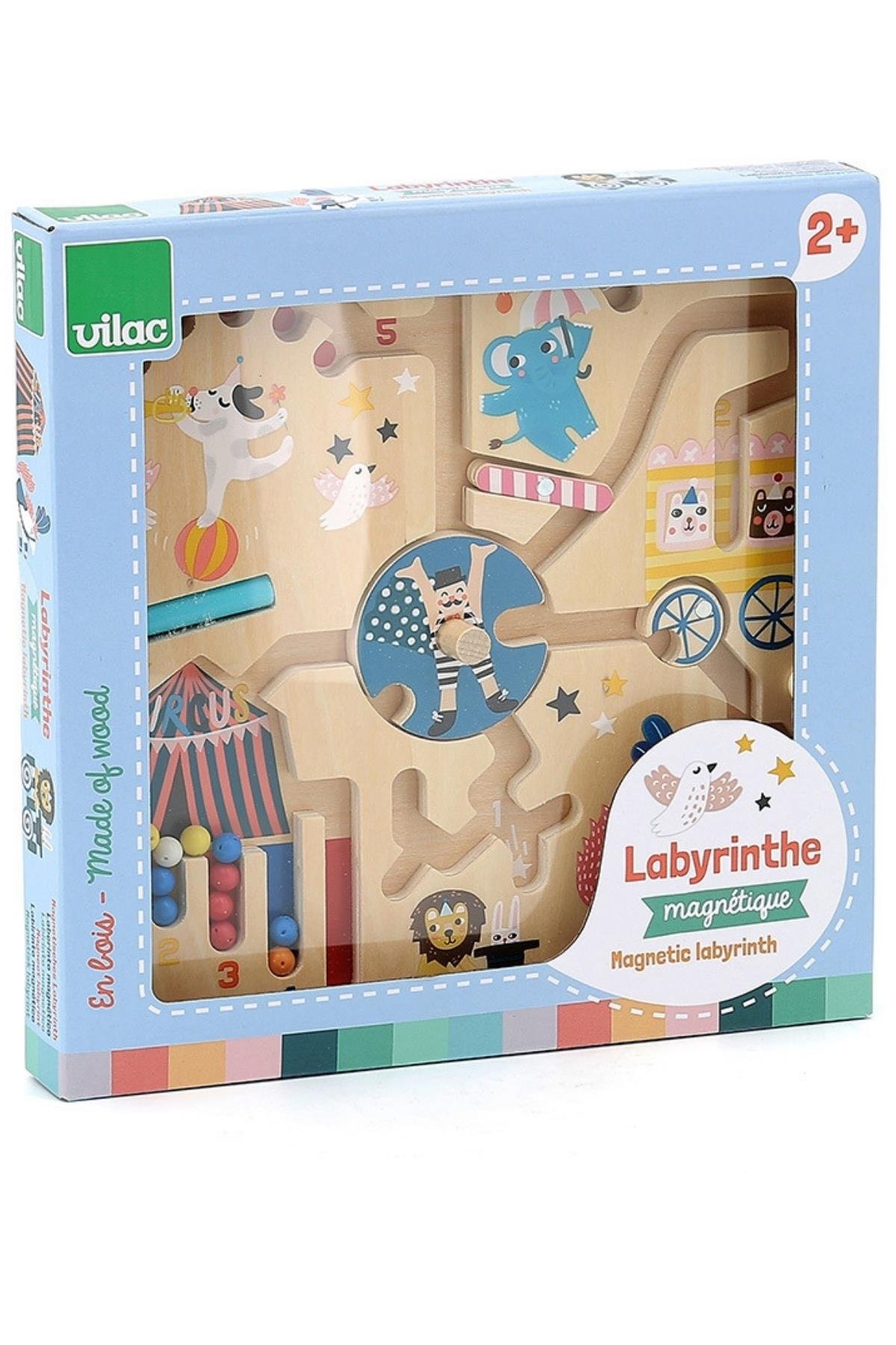 Vilac - Magnetic Circus Maze by Michelle Carlslund - Manyetik Sirk Labirenti Çok Renkli