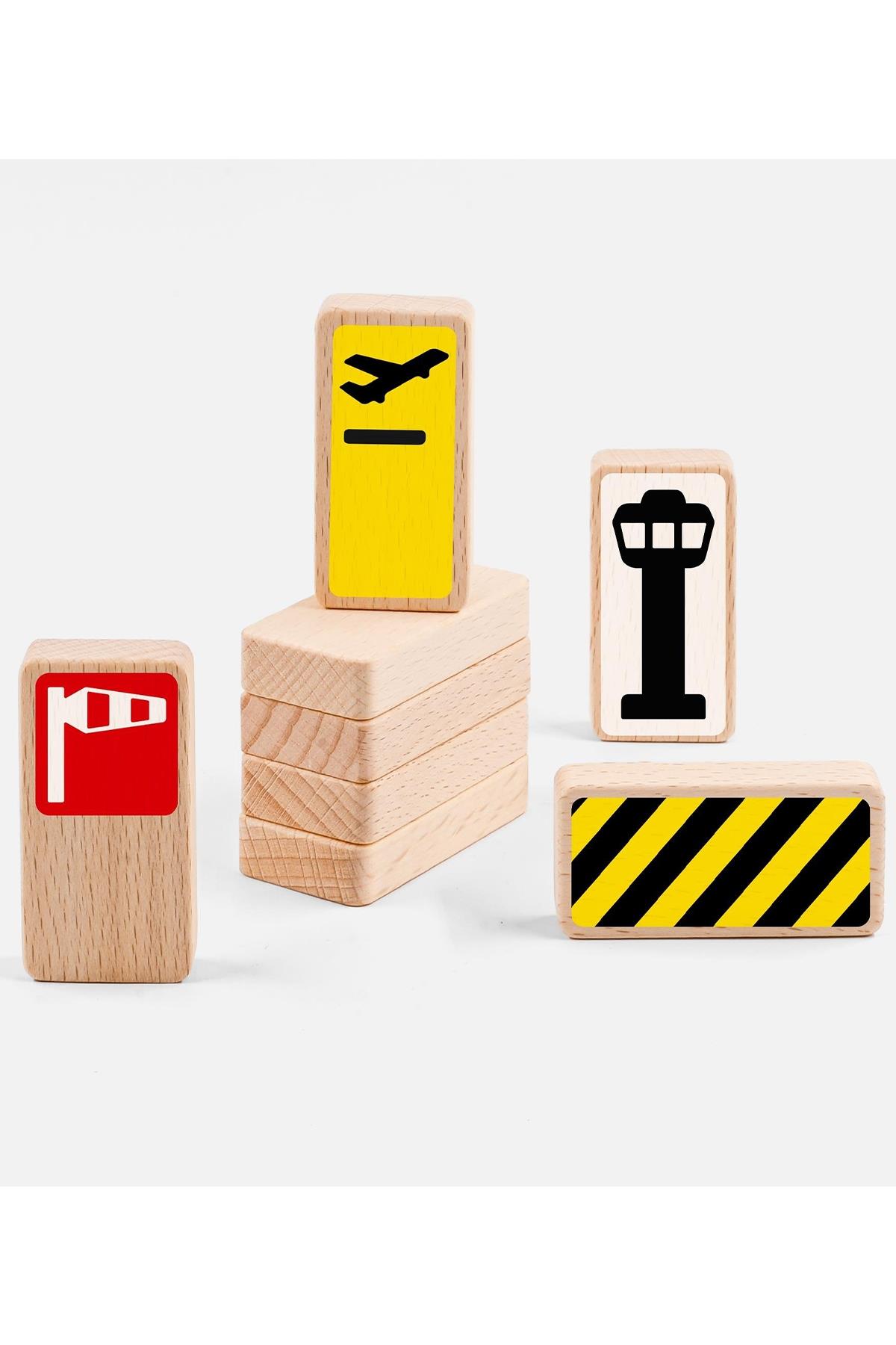 Waytoplay - Roadblocks Set Airport Signs Çok Renkli